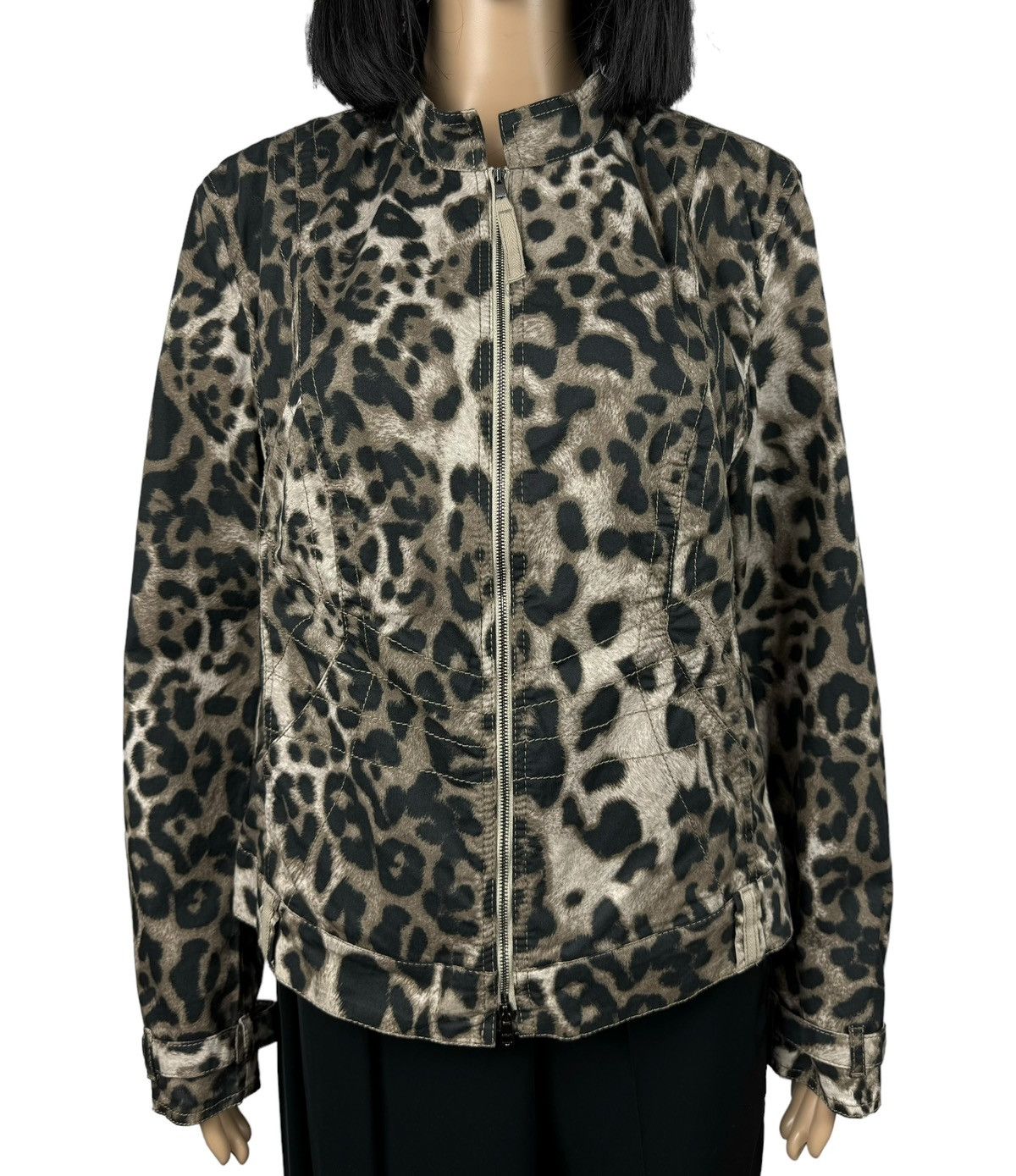 Other Marc Cain Leopard Printed Zip Jacket Cotton size 5 Size L / US 10 / IT 46 - 2 Thumbnail