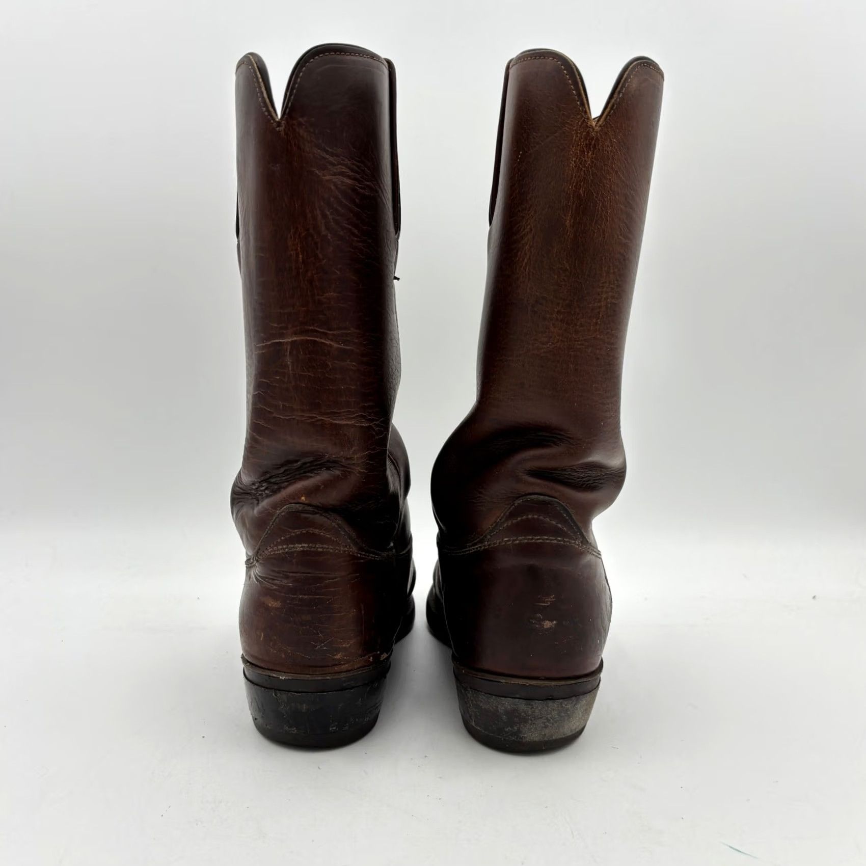 Frye VINTAGE Frye Black Label Leather Roper Boots Men 7D Western Workwear Boots Mens 7D Brown Leather Western 60s Size US 7 / EU 40 - 4 Thumbnail
