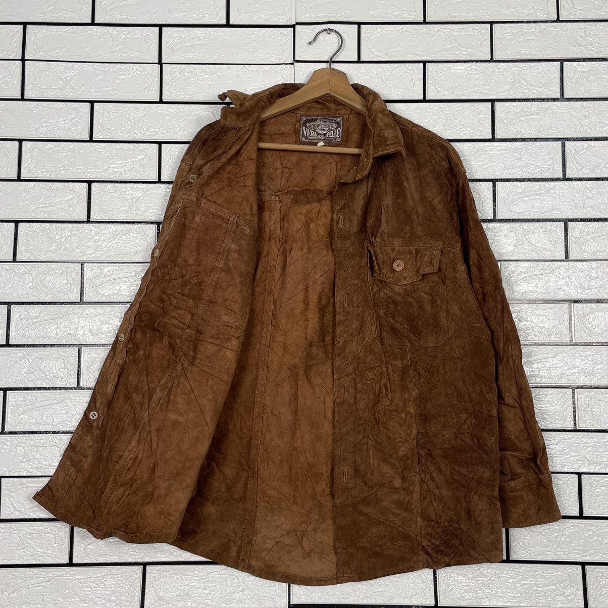 Vera Pelle Vtg 80s Italian Made Vera Pelle Suede Leather Jacket Size US L / EU 52-54 / 3 - 9 Thumbnail
