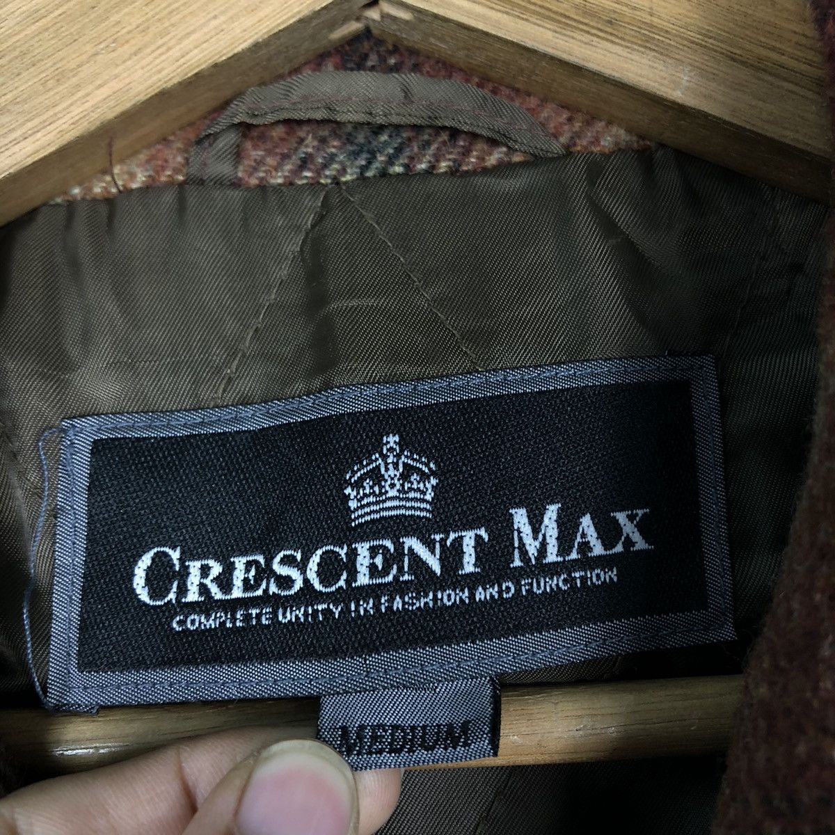 Japanese Brand 📌Vintage Wool Worker Jacket Zipper Crescent Max Tartan Size US M / EU 48-50 / 2 - 18 Thumbnail