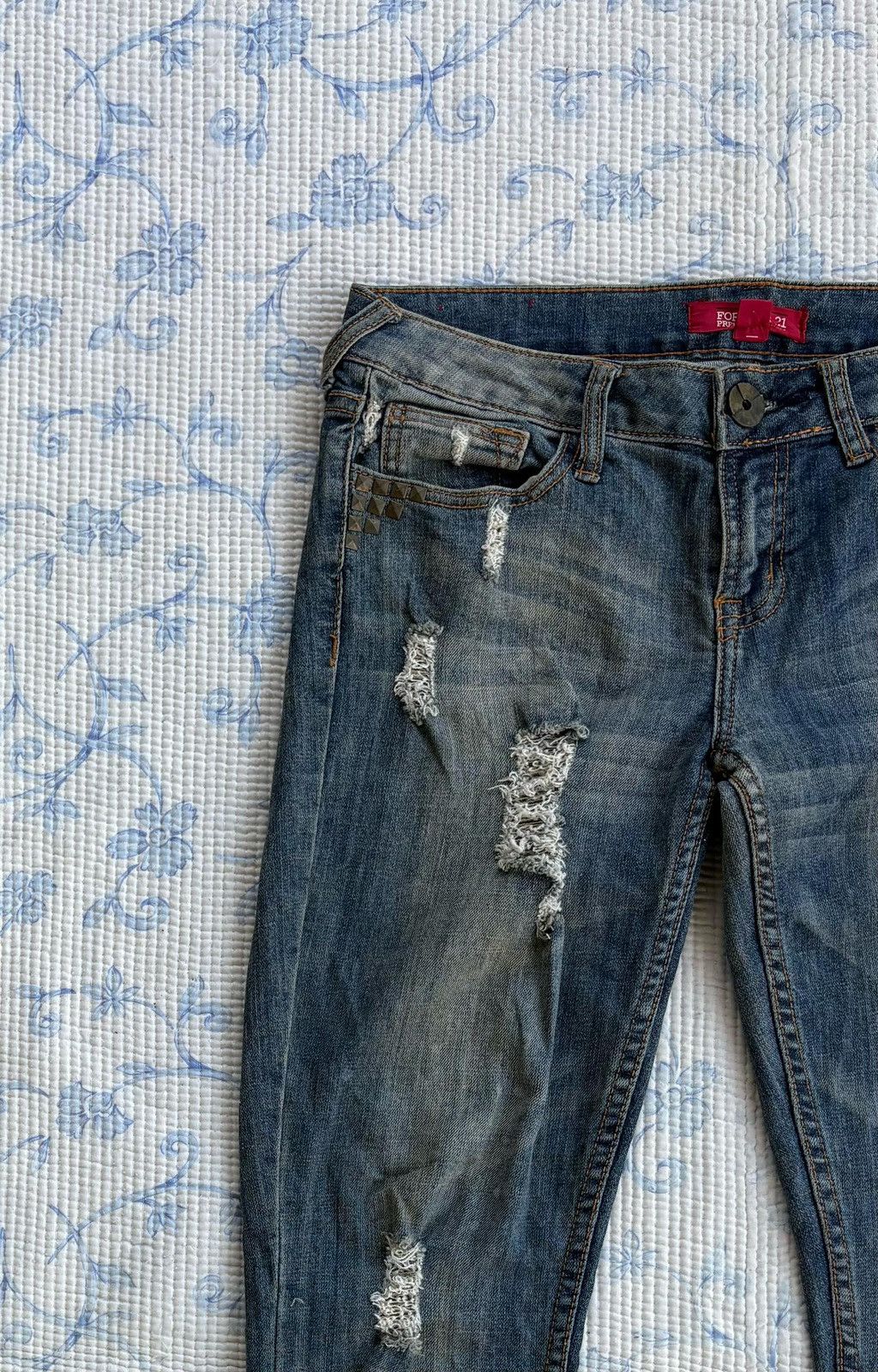 Forever 21 × Japanese Brand Forever 21 Distressed Denim Pant Size US 32 / EU 48 - 4 Thumbnail