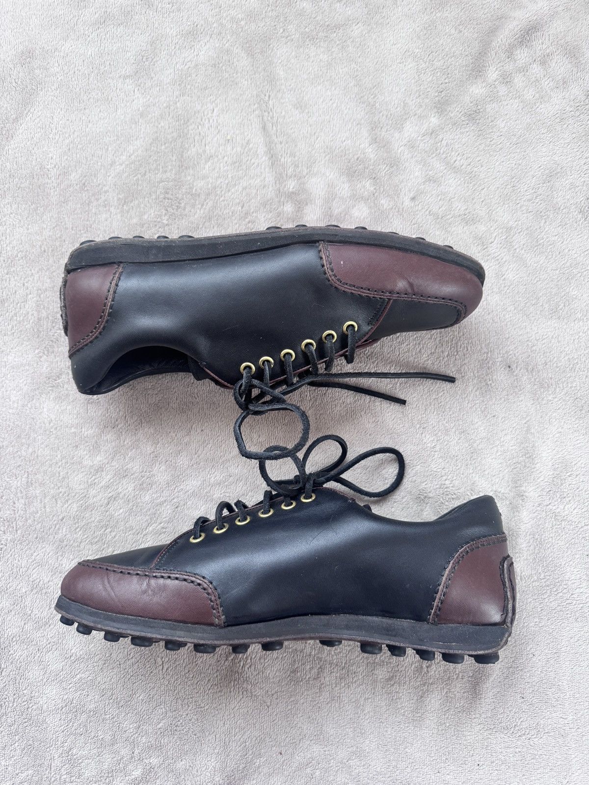 Car Shoe Rare Vintage Car Shoe Two-Tone Lace-Up Driving Shoes EU 40 Size US 9 / IT 39 - 4 Thumbnail