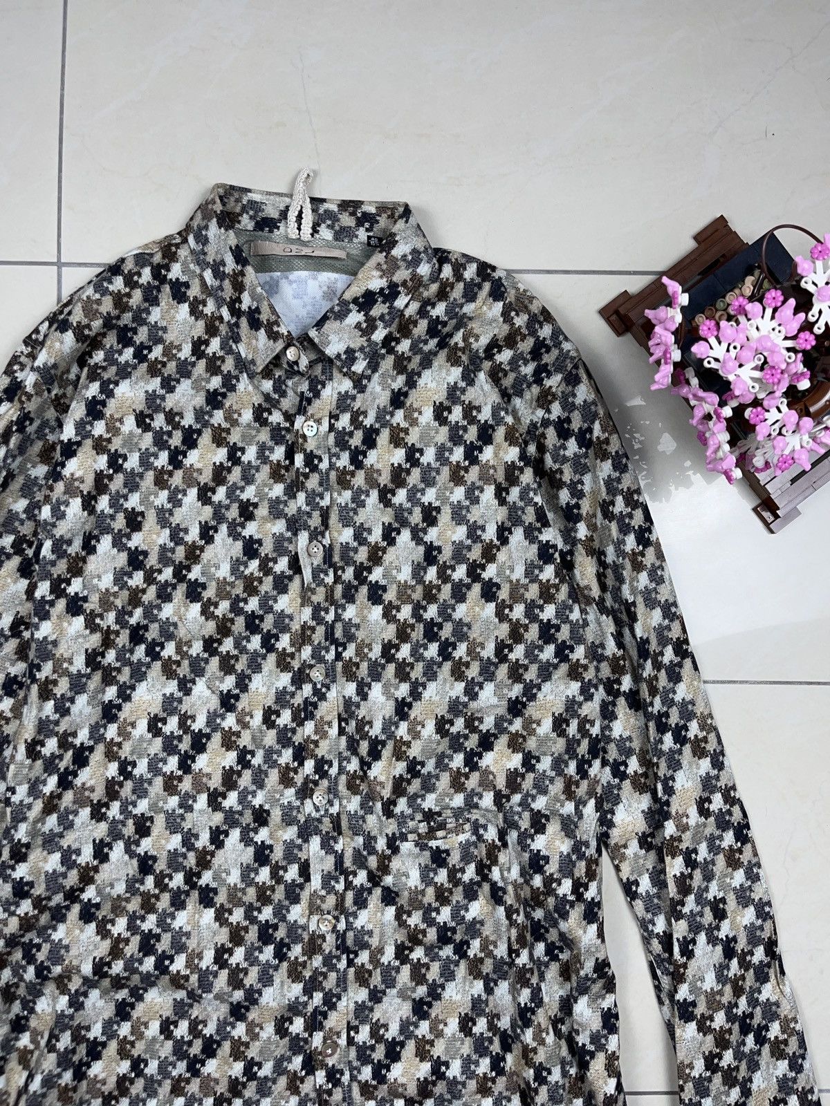Designer ➕ crazy pattern luxury DNL puzzle Button up shirt Size US L / EU 52-54 / 3 - 1 Thumbnail
