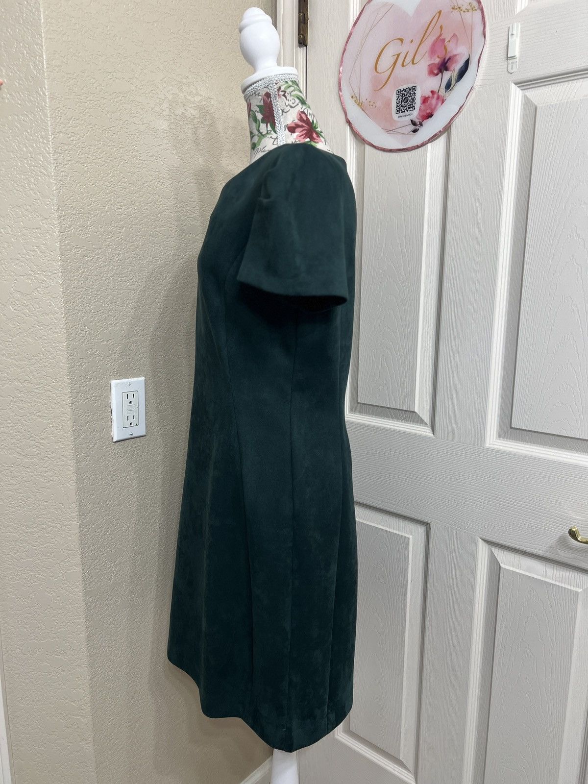 Calvin Klein Calvin Klein Emerald Green Midi Dress with Short Sleeves Size XL / US 12-14 / IT 48-50 - 4 Thumbnail
