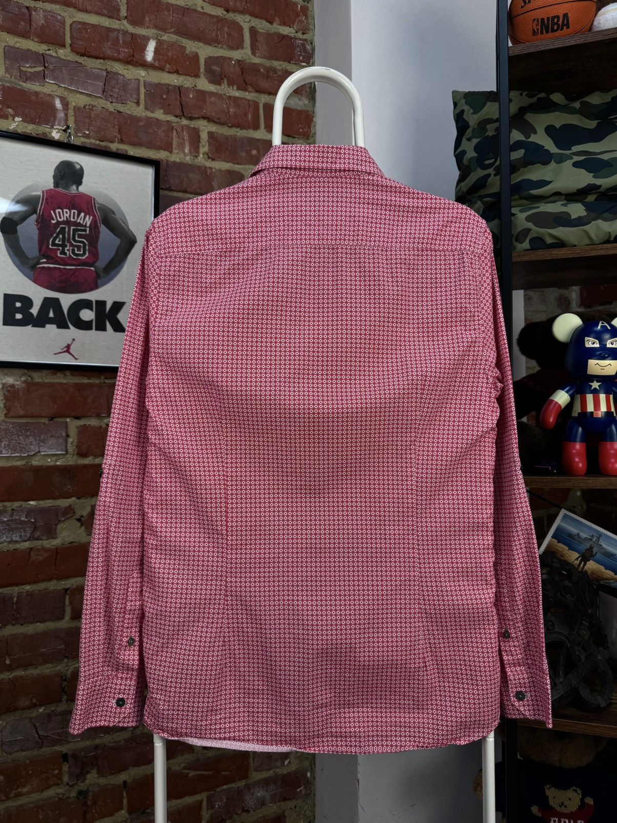 Ted Baker TED BAKER Pink/White Pattern Long Sleeve Shirt Size US S / EU 44-46 / 1 - 8 Thumbnail