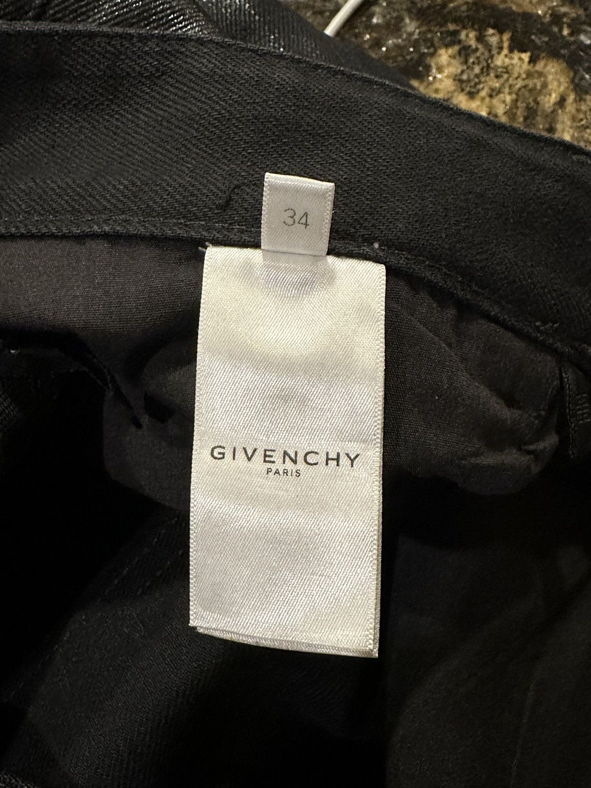 Givenchy Givenchy x Matthew Williams Wax Coated Shiny Black Denim Size US 34 / EU 50 - 9 Thumbnail