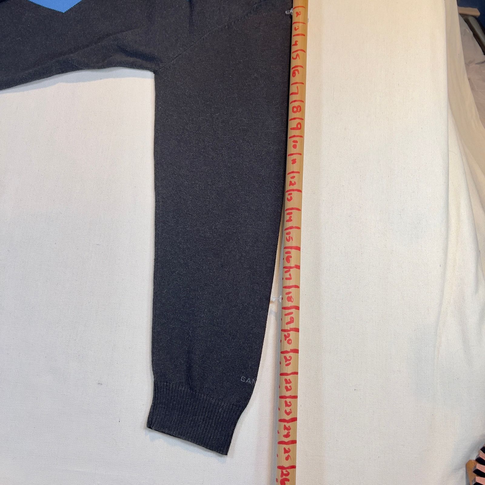 Gant Gant Vintage Made in Hong Kong Blue Argyle V-Neck Sweater Size US XXL / EU 58 / 5 - 7 Thumbnail