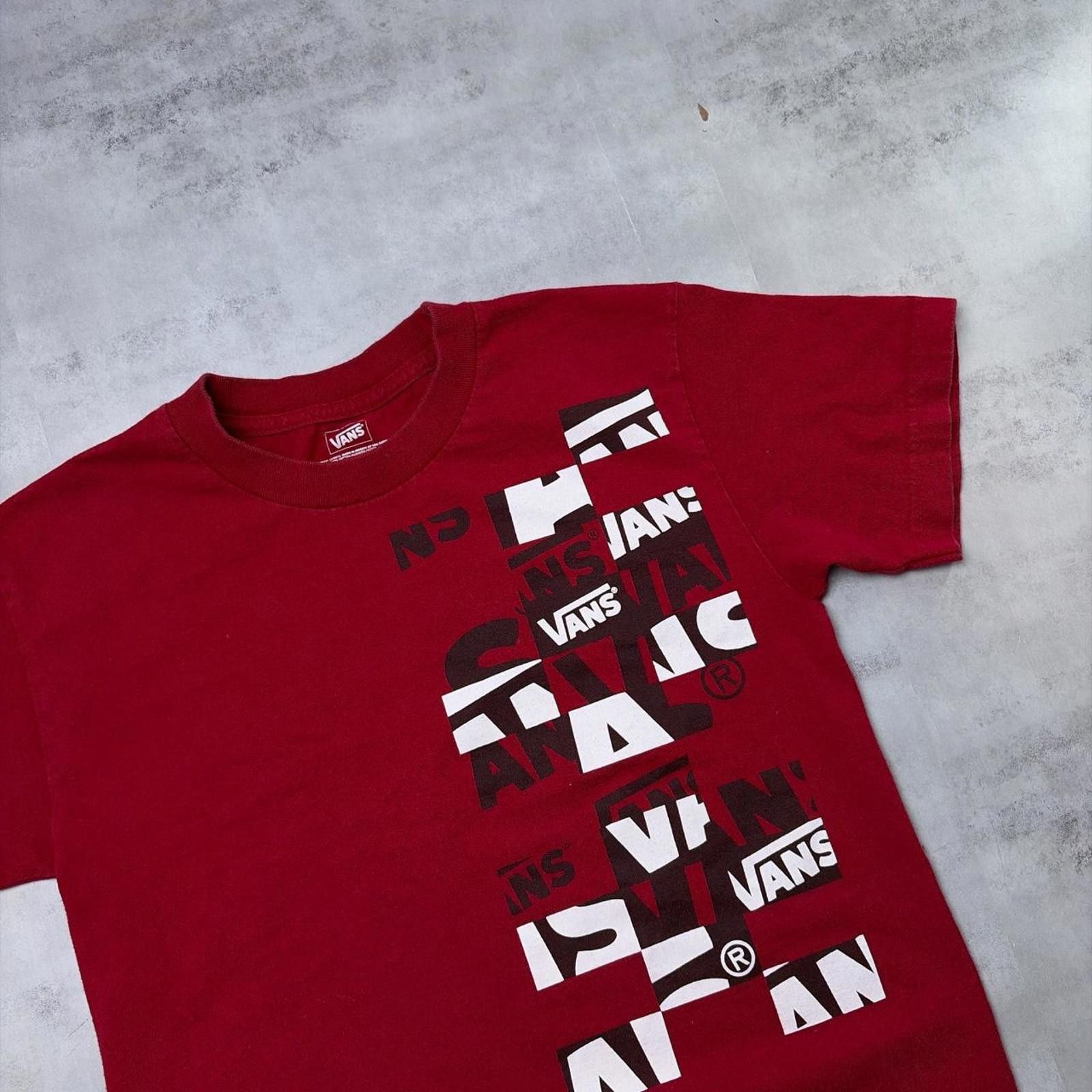 Vans Y2K Red Vans Skateboarding Grunge T-Shirt Size S / US 4 / IT 40 - 3 Thumbnail