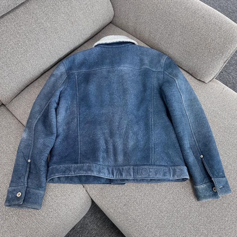 Loewe LOEWE Blue fur one-piece jacket coat Size XL / US 12-14 / IT 48-50 - 2 Thumbnail