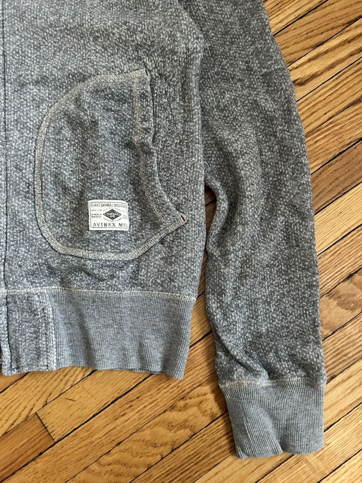 Avirex × Vintage Vintage Avirex Zip Hoodie (Heather Grey) Size US M / EU 48-50 / 2 - 3 Thumbnail