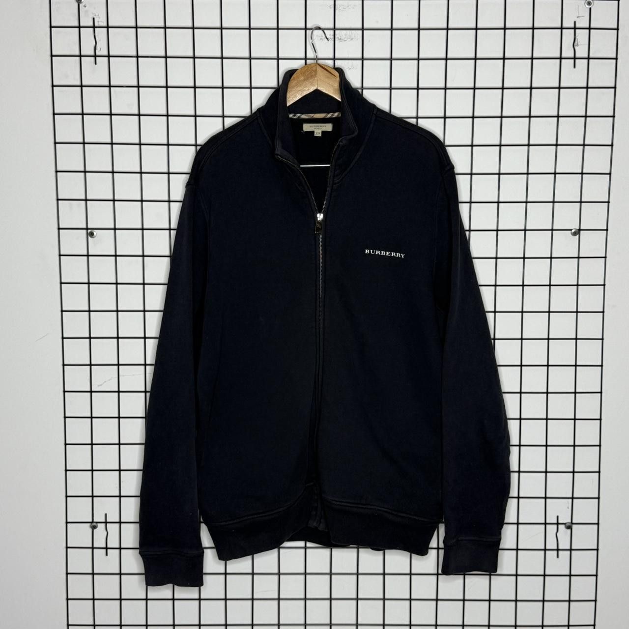 Burberry Burberry Zip Up Sweatshirt Navy Blue Logo Size US XL / EU 56 / 4 - 1 Thumbnail