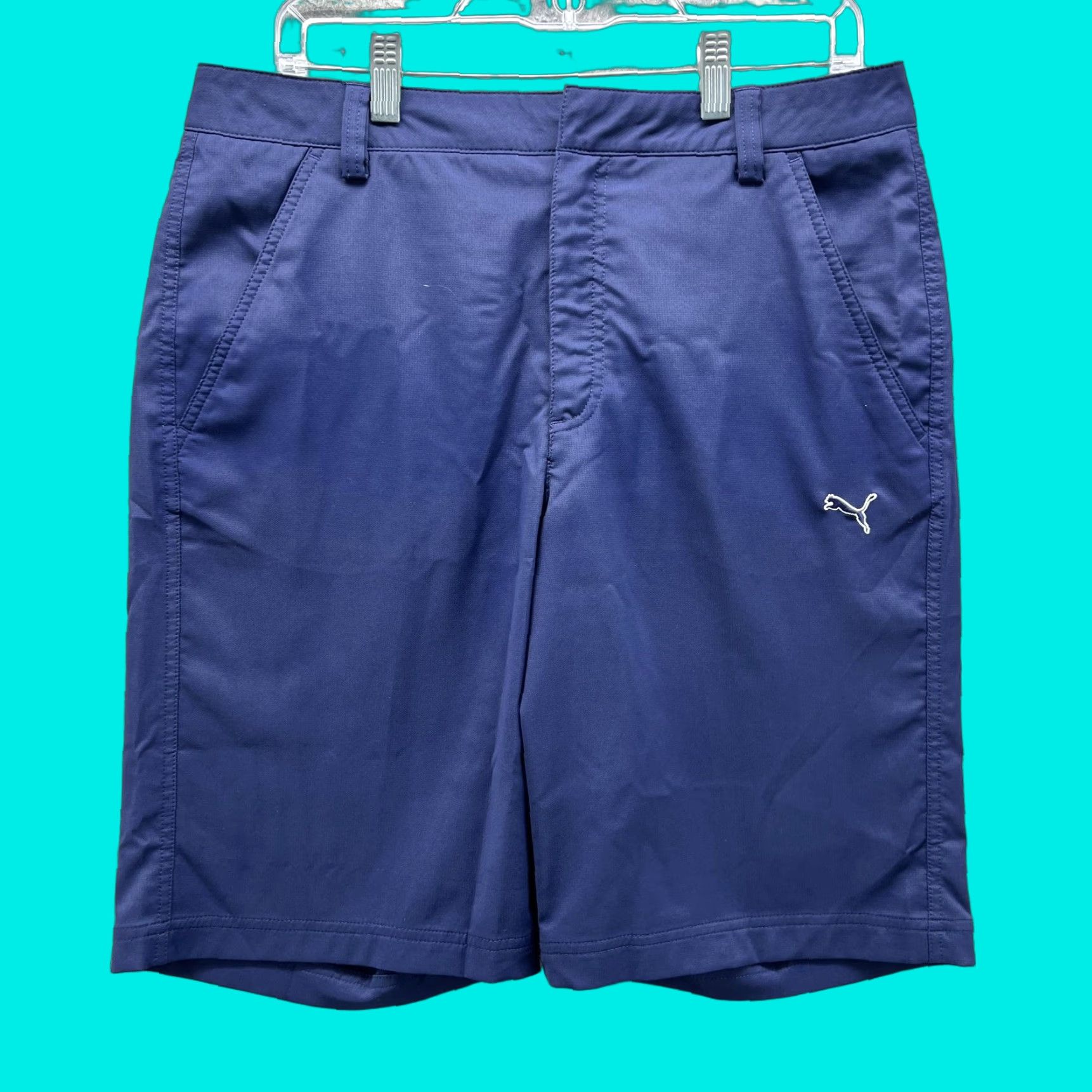 Puma Puma Golf Shorts Mens 32 Blue Twill Stretch Athletic Performance 10 Inseam Size US 32 / EU 48 - 1 Thumbnail