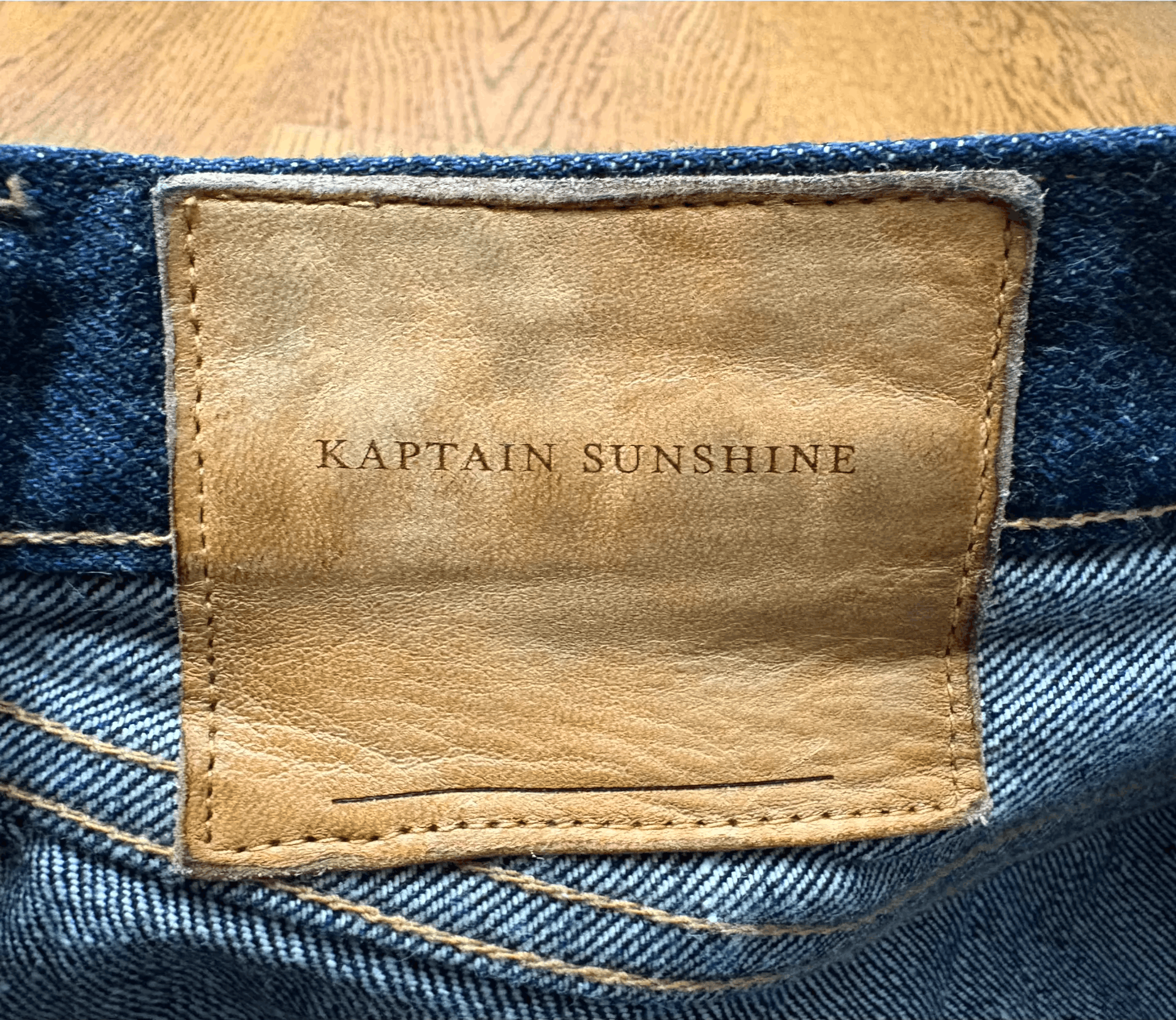 Kaptain Sunshine KAPTAIN SUNSHINE 25FW Washed Straight Indigo 34 Jean Size US 34 / EU 50 - 2 Thumbnail