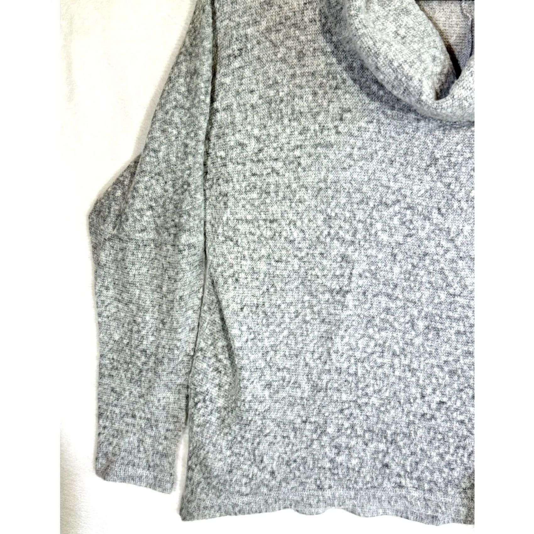 Bar III Women's Gray Textured Cowl Neck Sweater Size L Bar III Size L / US 10 / IT 46 - 4 Thumbnail