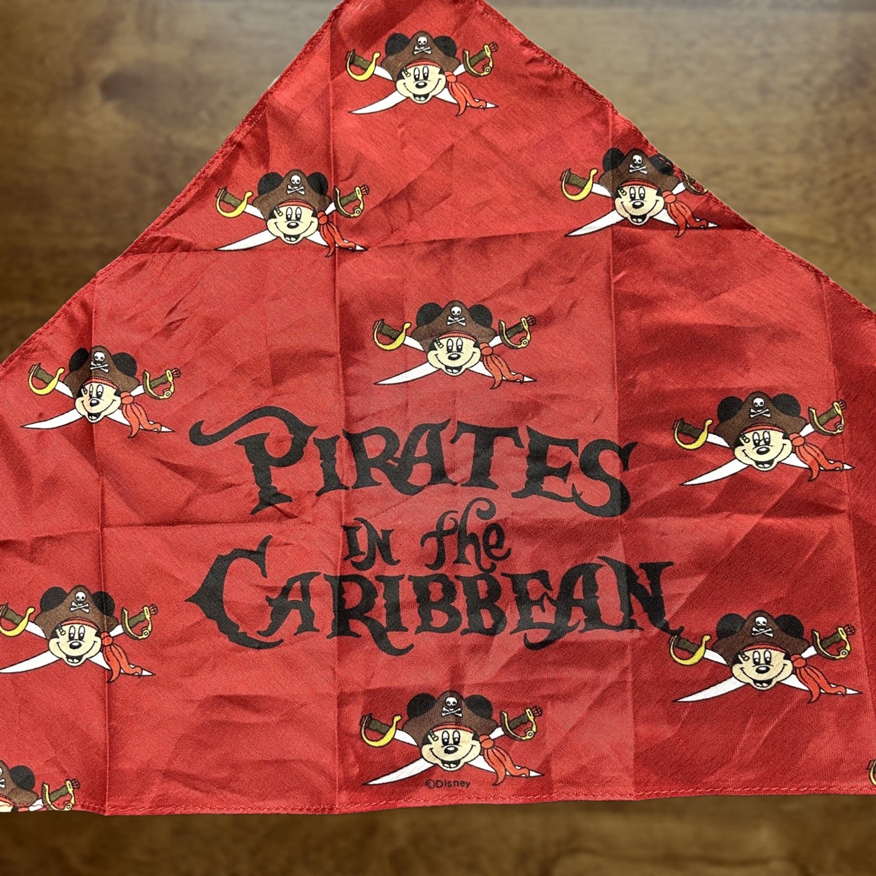 Disney Disney Cruise Line Headscarf Womens One Size Red Pirates Caribbean Mickey Mouse Size ONE SIZE - 1 Thumbnail