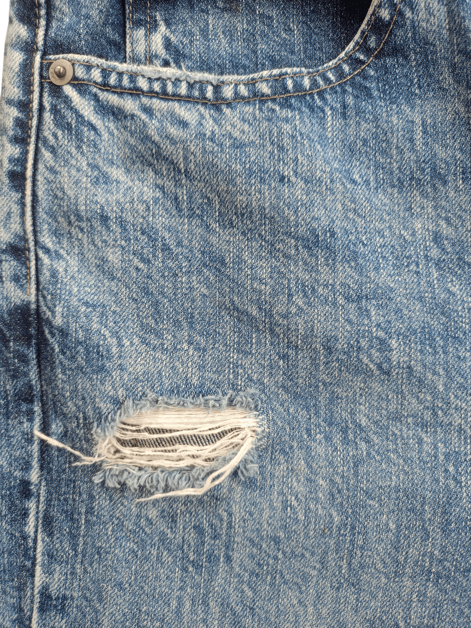 Uniqlo × Vintage UNIQLO Cropped Relaxed Tapered Distressed Denim Size 26" / US 2 / IT 38 - 7 Thumbnail