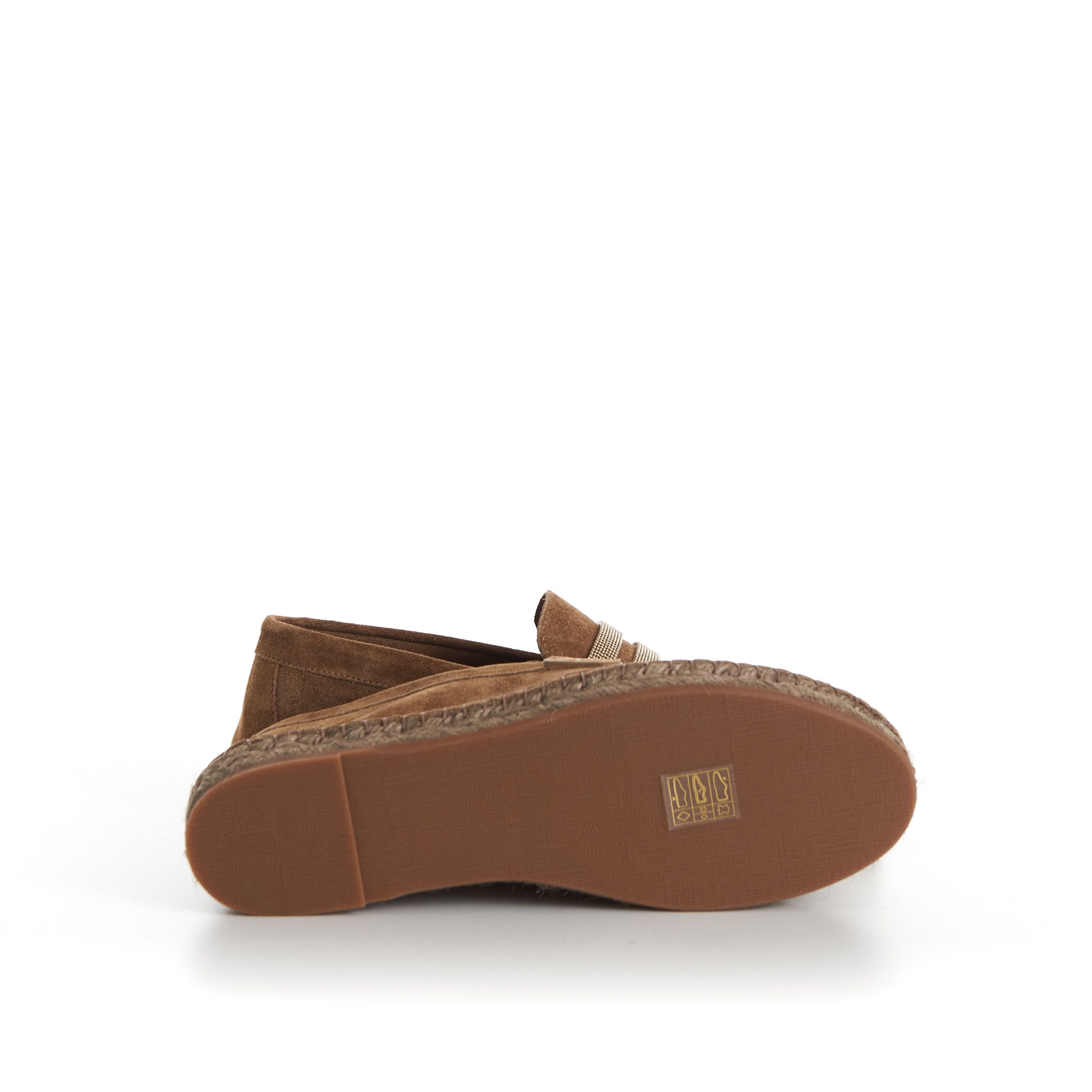Brunello Cucinelli Suede Brown Espadrilles - Monili Chain Embroidery Size US 9 / IT 39 - 10 Thumbnail