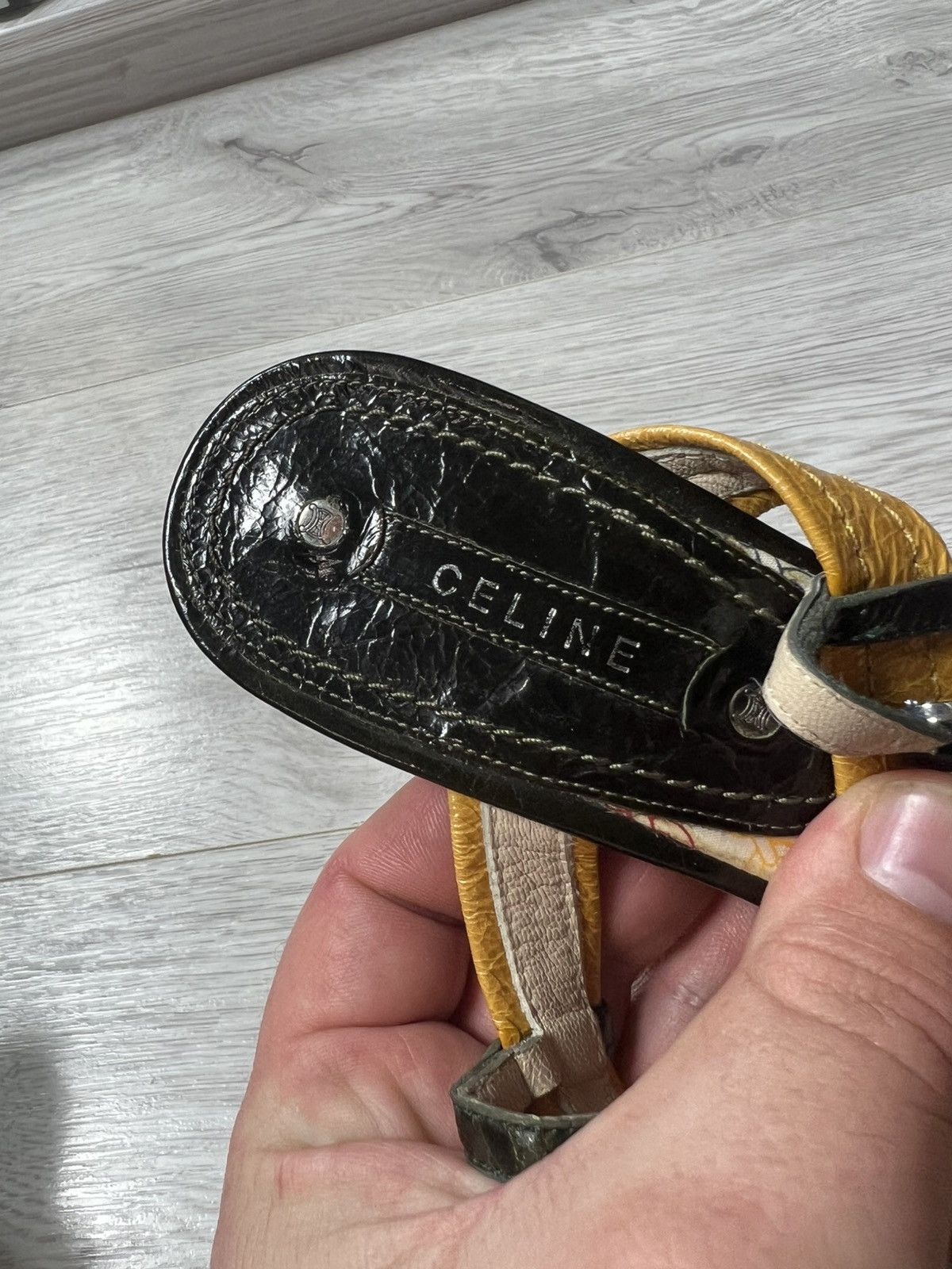 Celine Celine Multicolor Leather Slingback Open Toe Sandals Size 39 Size US 9 / IT 39 - 18 Thumbnail