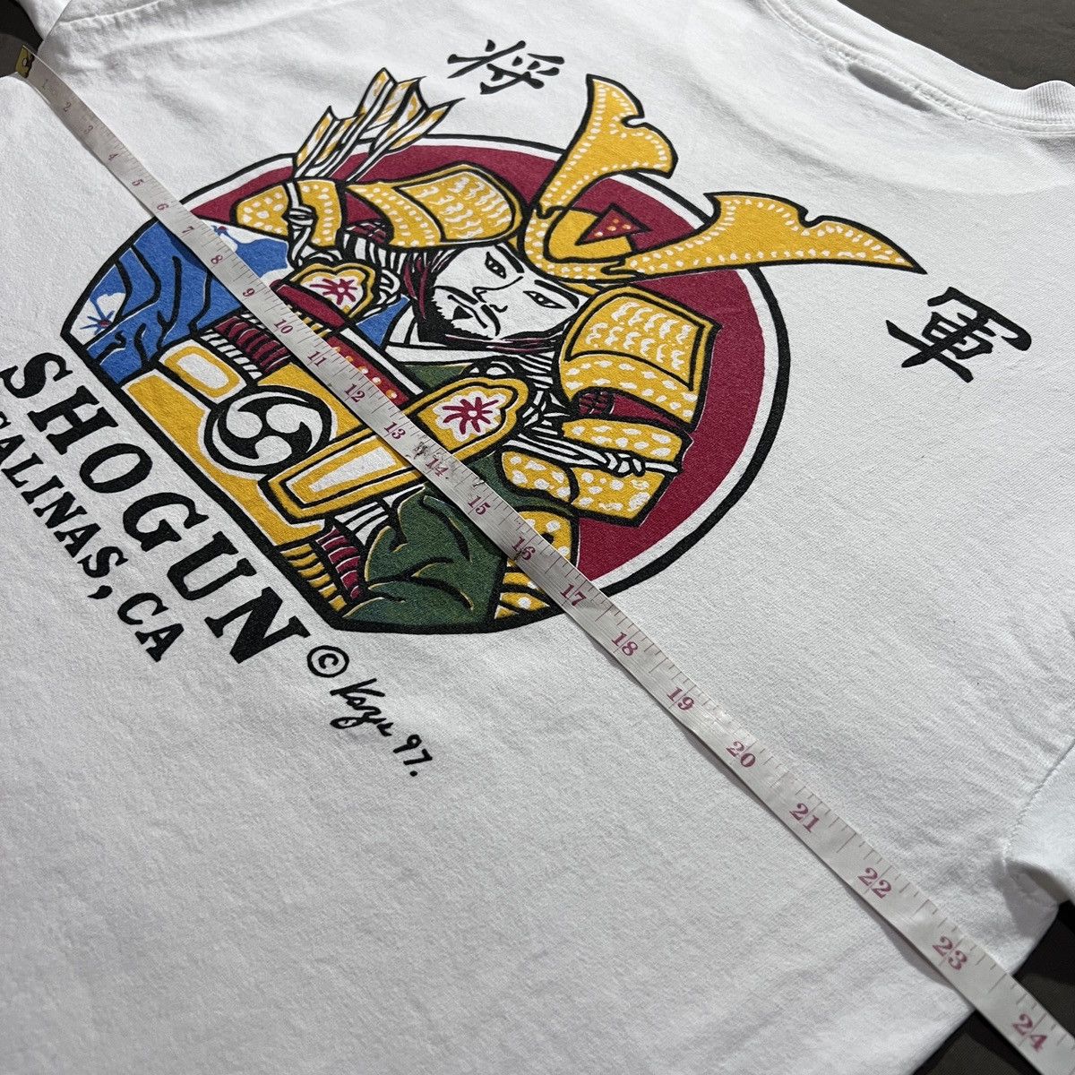 Vintage 90s Shogun Samurai Pattern Japonism Art Promo Tee XL Size US XL / EU 56 / 4 - 7 Thumbnail