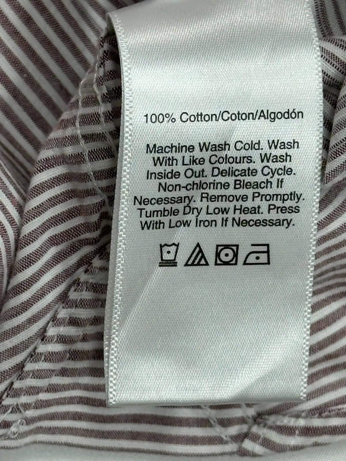 DKNY DKNY 100% Cotton Striped Button Up Shirt Gray Mens 2XL Size US XXL / EU 58 / 5 - 8 Thumbnail