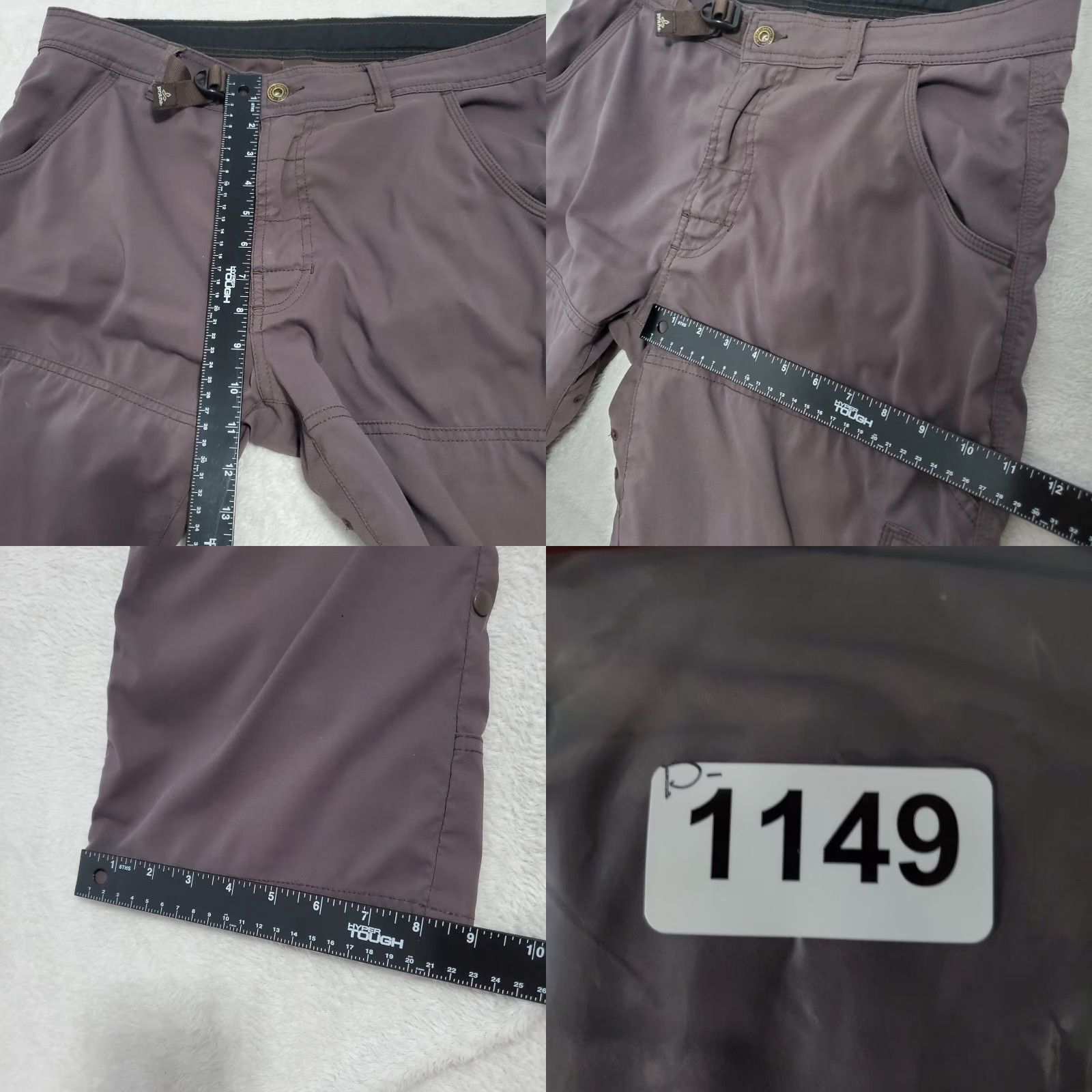 Prana Prana Pants Men LRGx32L Brown Cargo Hiking Lightweight Roll Up Leg Outdoor Size US 33 - 9 Thumbnail