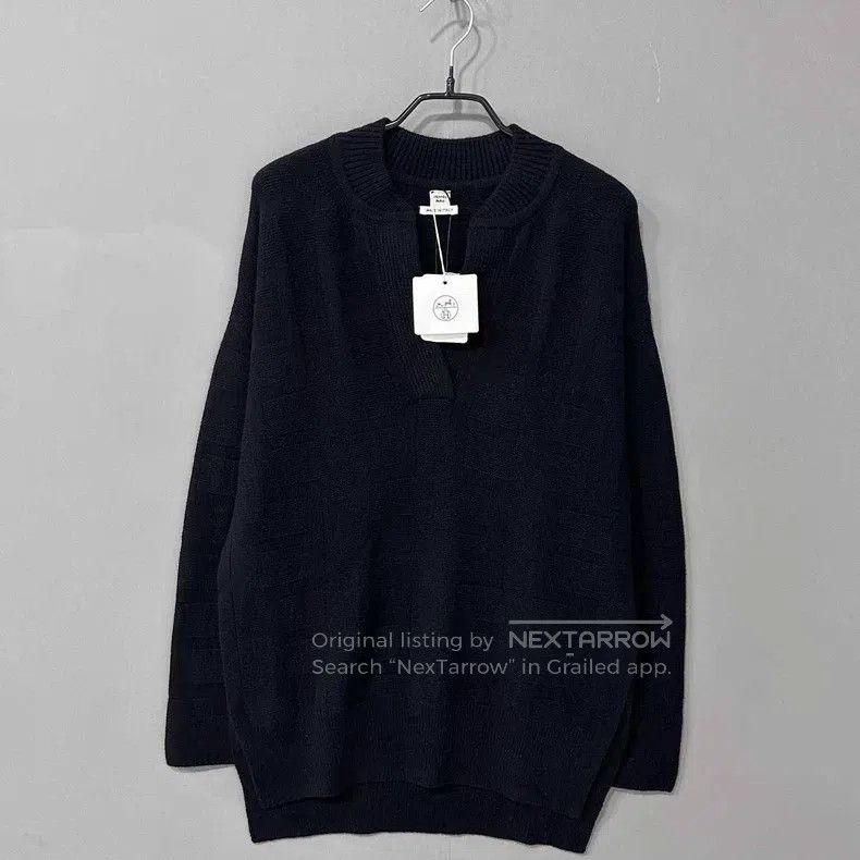 Hermes Hermes Black patterned wool sweater Size XXS / US 00 / IT 34 - 1 Thumbnail