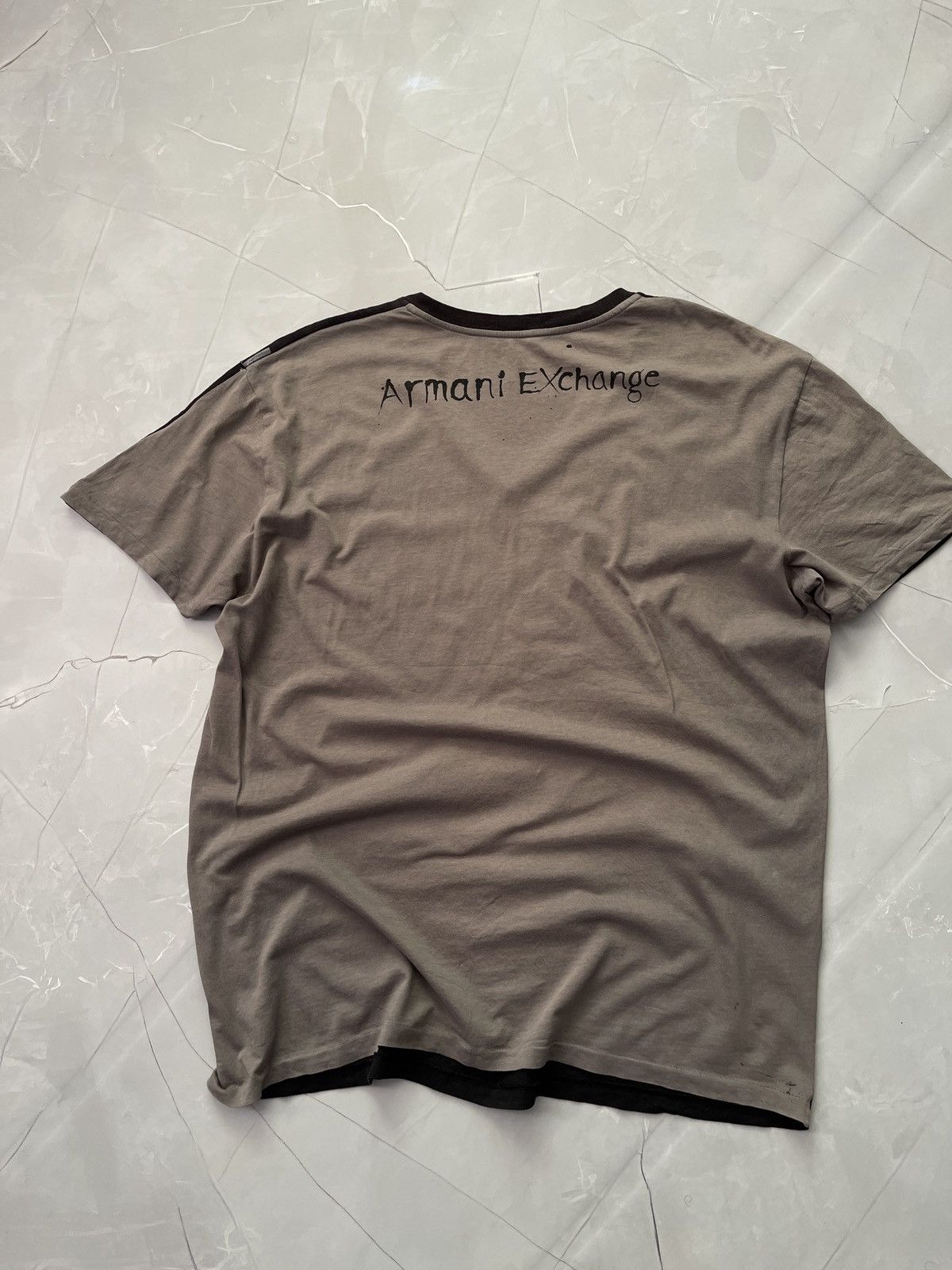Armani Exchange Armani Exchange Y2K Style Avantgarde V-Neck T-Shirt Size US XL / EU 56 / 4 - 9 Thumbnail