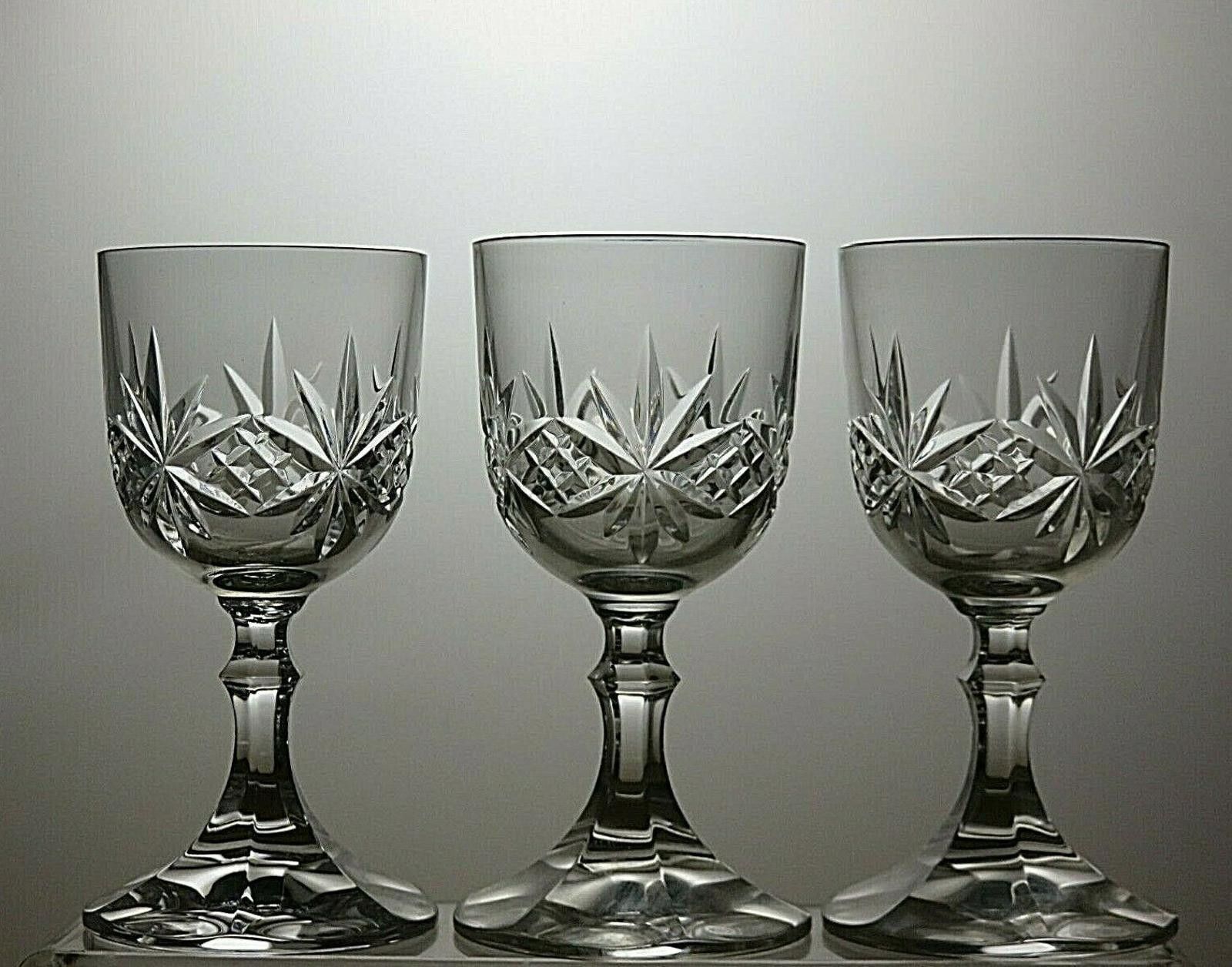 Other Zawiercie Crystal Cut Glass Set Of 3 Sherry Glasses 5 1/4" Size ONE SIZE - 2 Thumbnail
