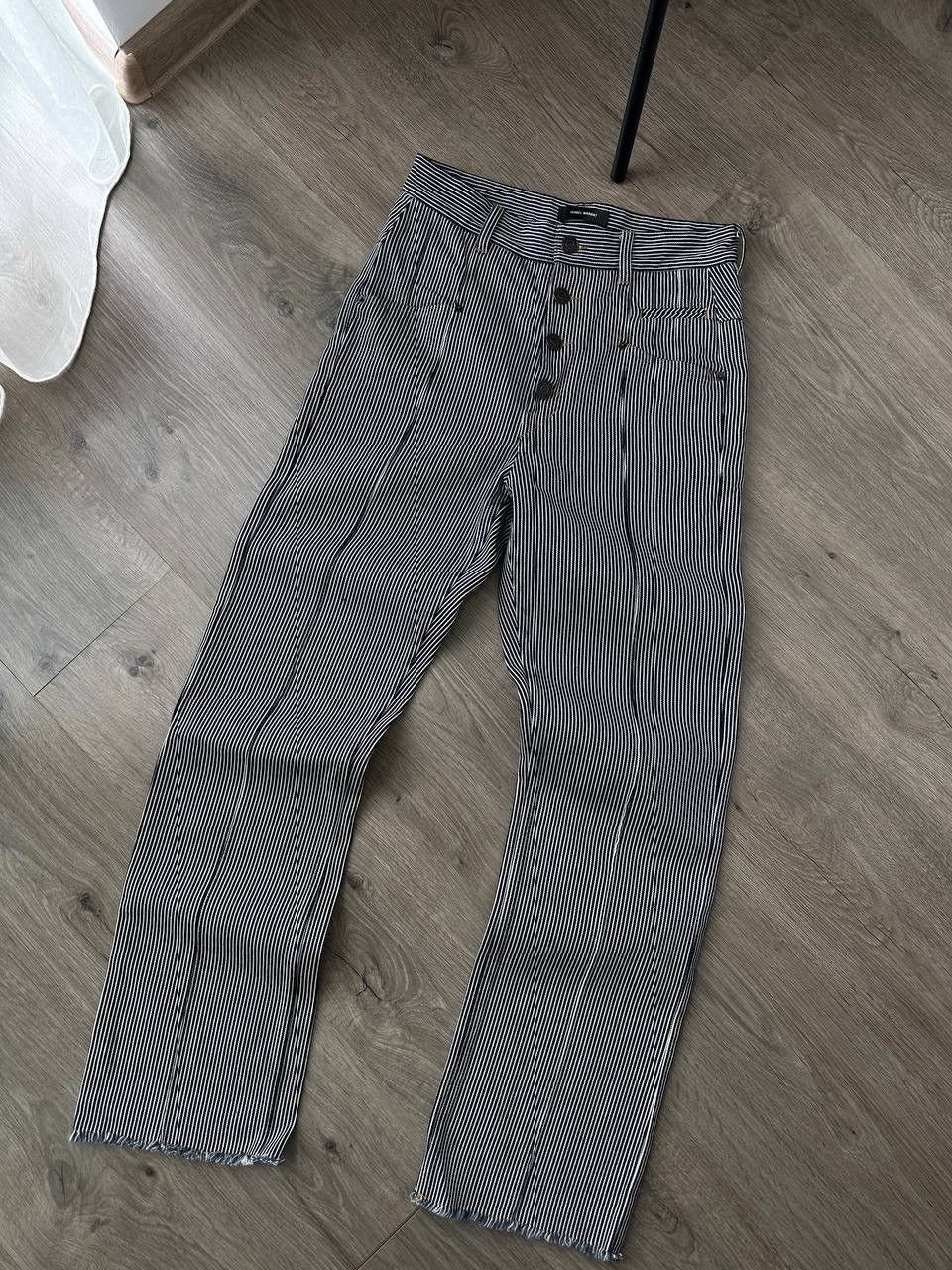 Isabel Marant × Japanese Brand × Vintage Vintage Isabel Marant High Waist Striped Trousers Button Fly Size 24" / US 00 / IT 34 - 11 Thumbnail