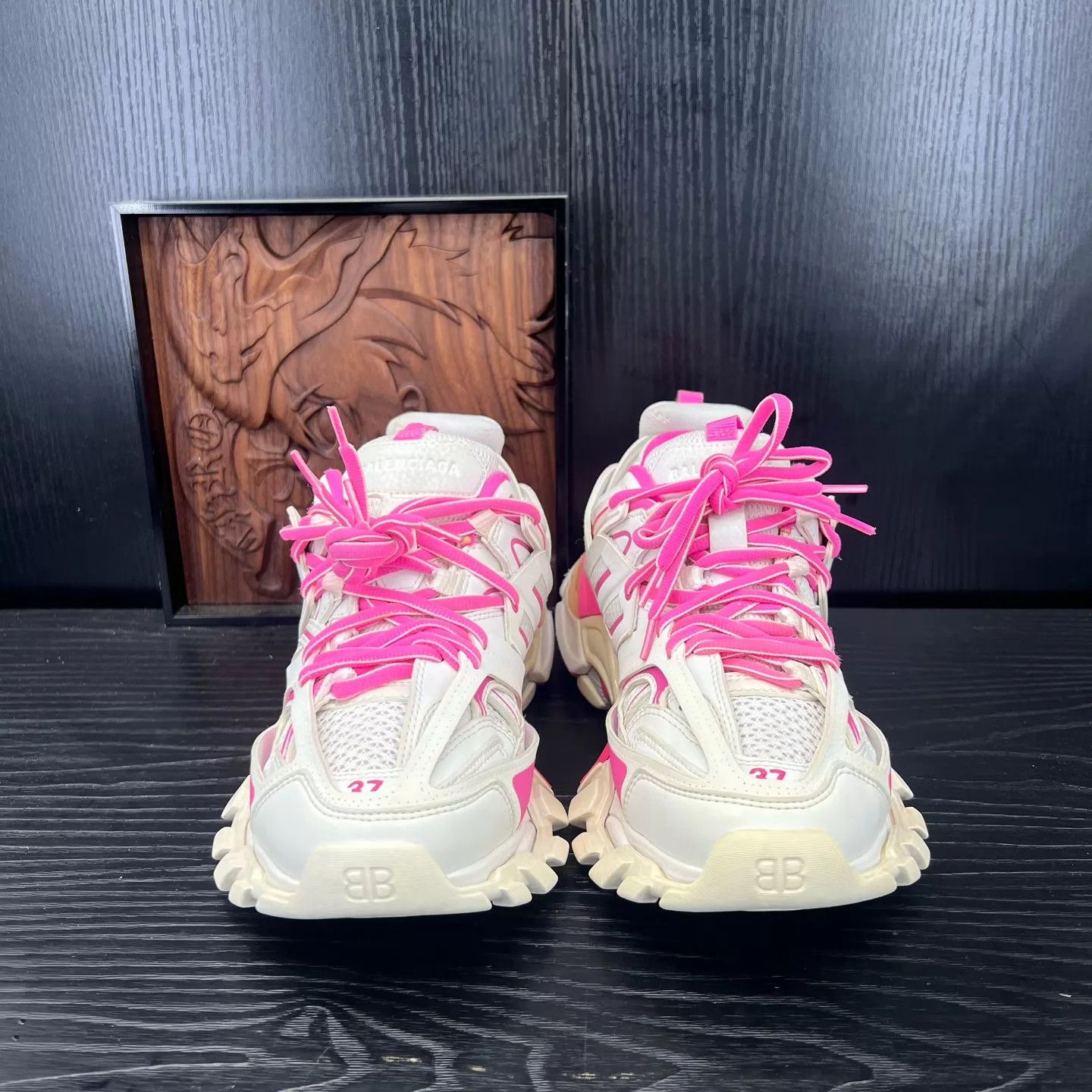 Balenciaga Balenciaga Track White & Pink Women's Size 37 Sneakers Size US 7 / IT 37 - 4 Thumbnail