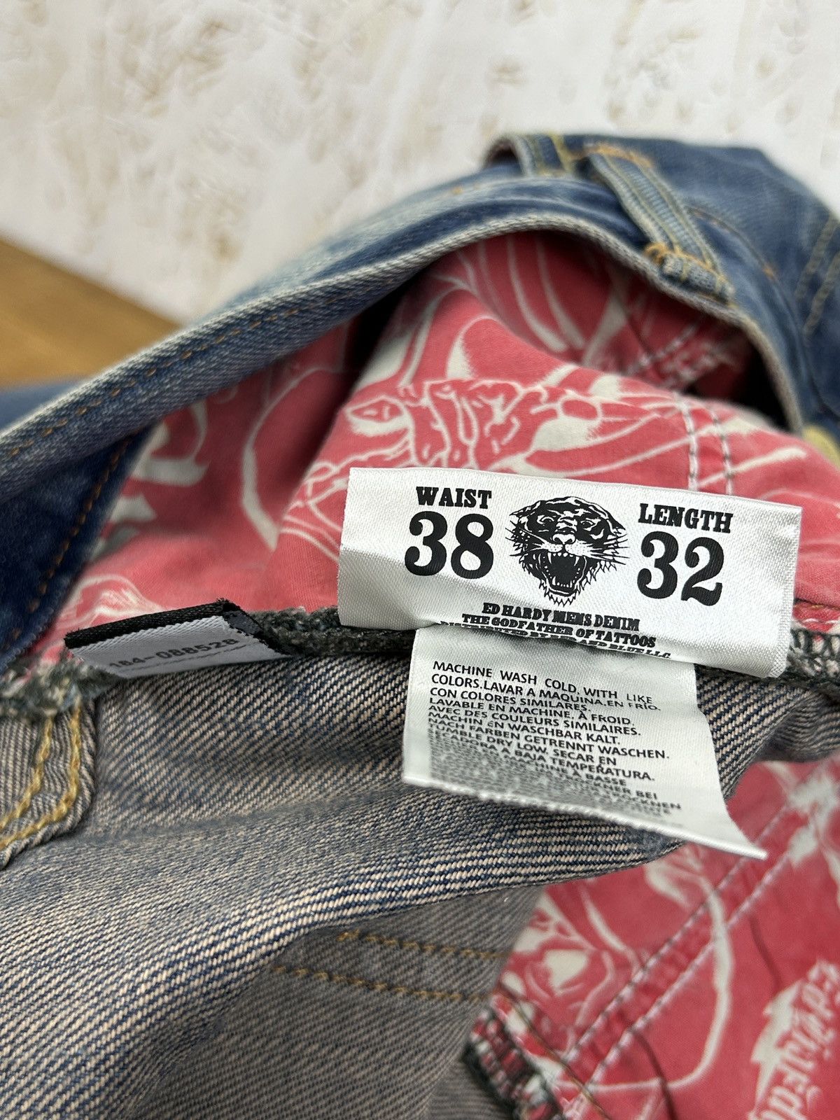 Christian Audigier Vintage Ed Hardy By Audigier Skull Pocket Y2K Denim Jeans 38 Size US 38 / EU 54 - 11 Thumbnail