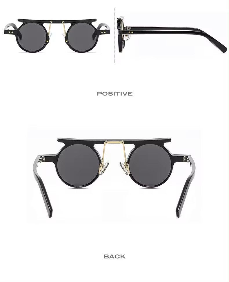 Electric Visual × Vintage Retro Punk Small Round Sunglasses Size ONE SIZE - 2 Thumbnail