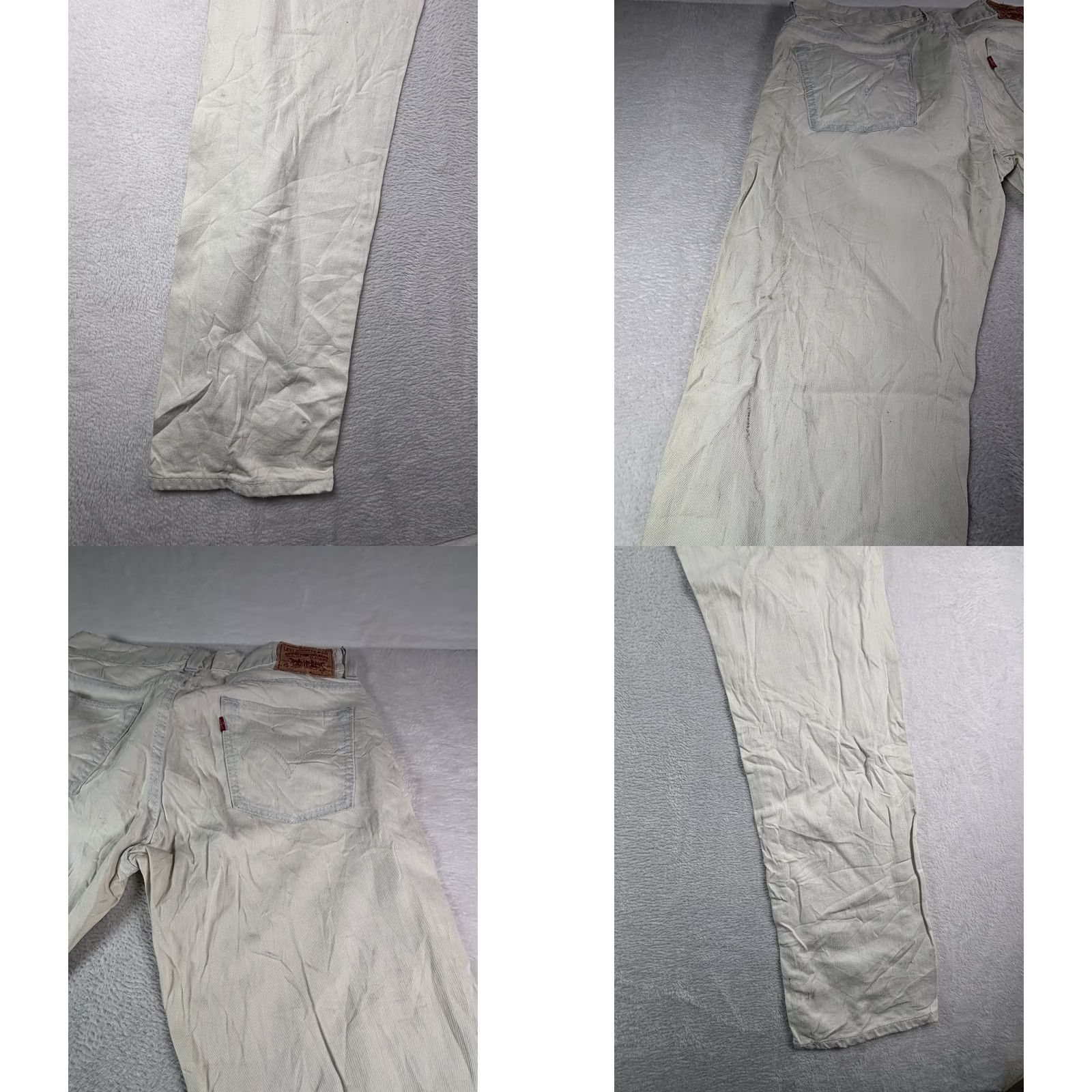 Levi's VINTAGE Levi's 511 Jeans Slim Fit White Denim Mens 34x32 Slim Stretch 5-Pocket USA 90s Size US 34 / EU 50 - 9 Thumbnail