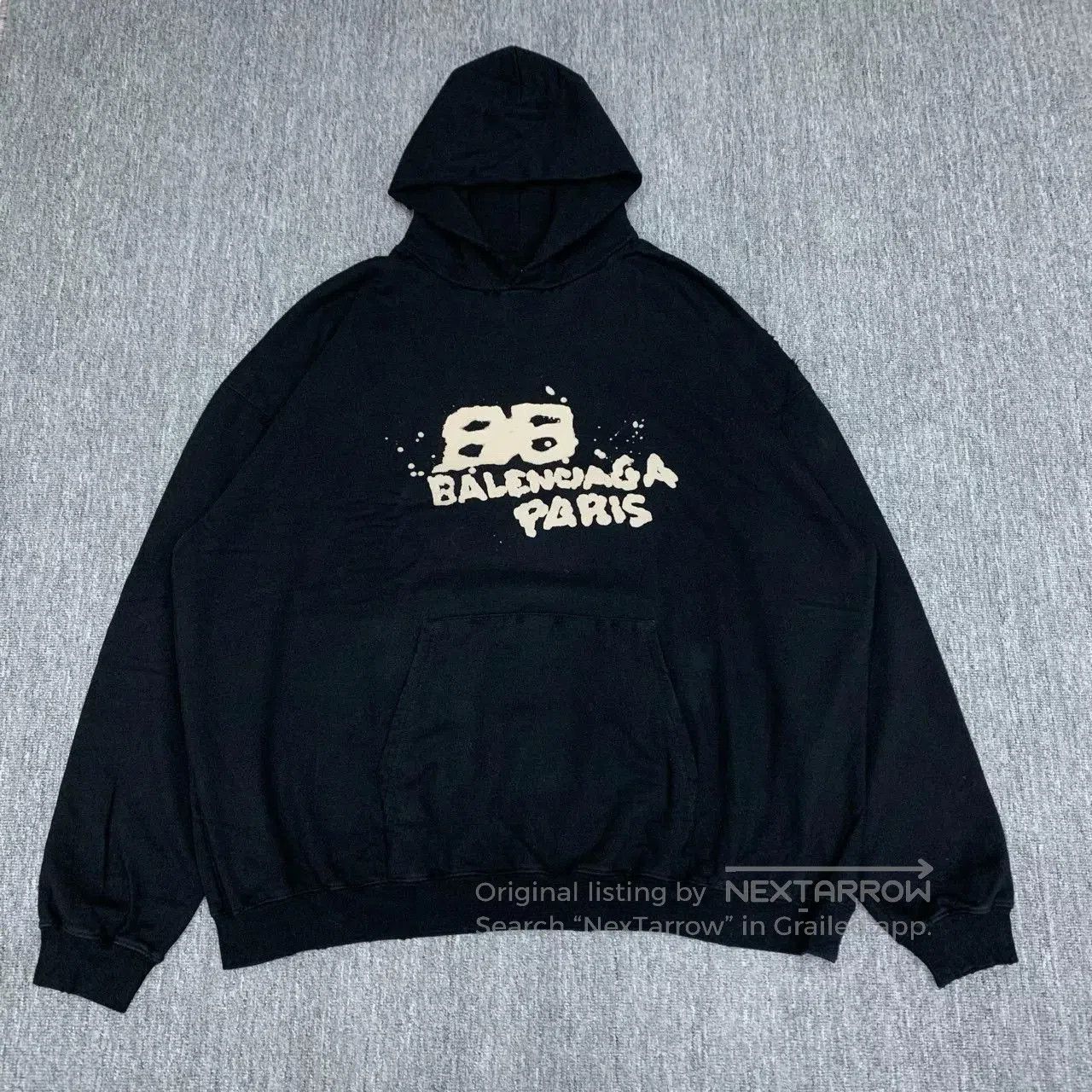 Balenciaga Balenciaga Black Graffiti Hoodie Sweatshirt. Size US M / EU 48-50 / 2 - 1 Thumbnail