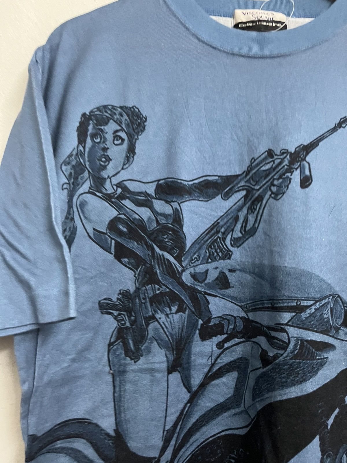 Anime 💥Y2K 2000s WILD SEVEN Sexy Girl Anime Comic Wave Inc Tee Size US L / EU 52-54 / 3 - 3 Thumbnail