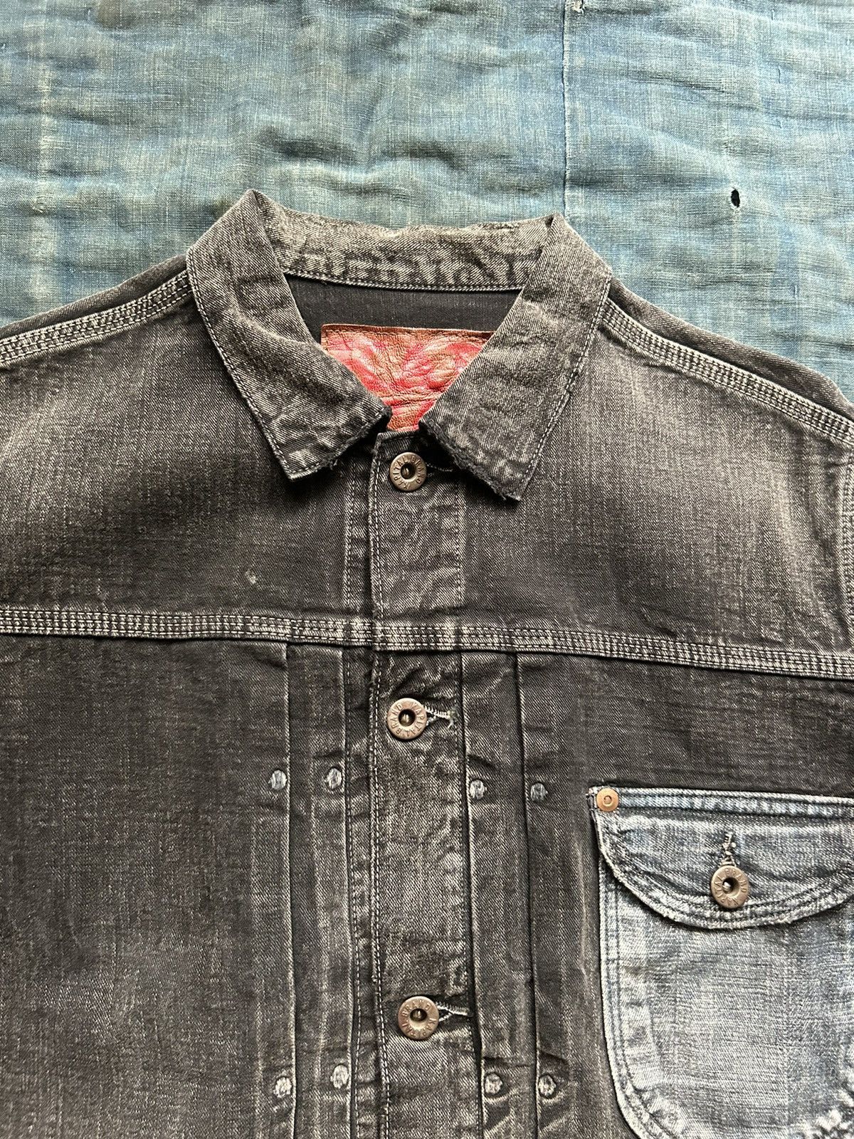 Kapital × Kapital Kountry Kapital black and indigo denim 1st jacket Size US S / EU 44-46 / 1 - 3 Thumbnail