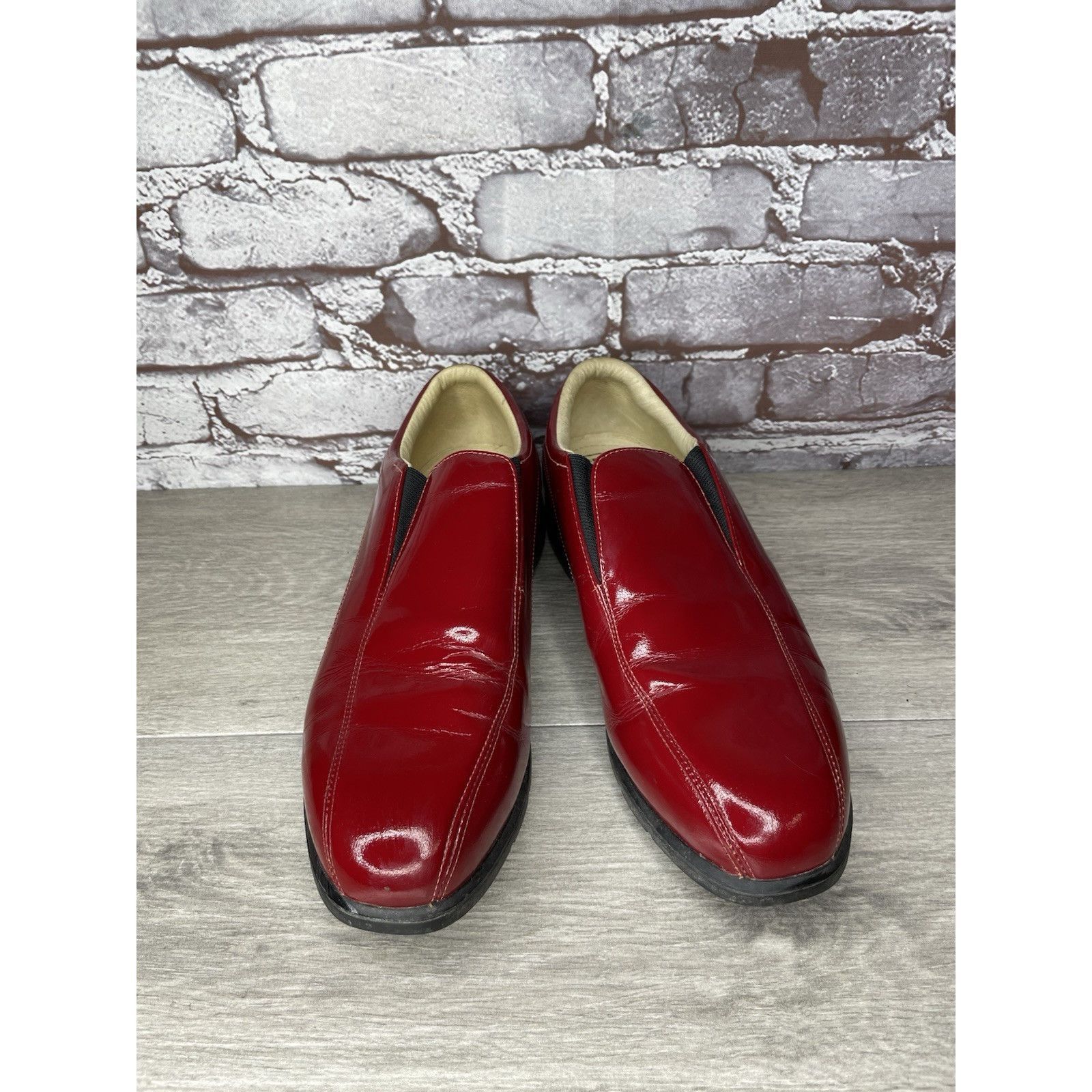 Nike Nike Air Verdana Last Red Patent Leather Slip On Golf Shoes Size US 10 / IT 40 - 4 Thumbnail