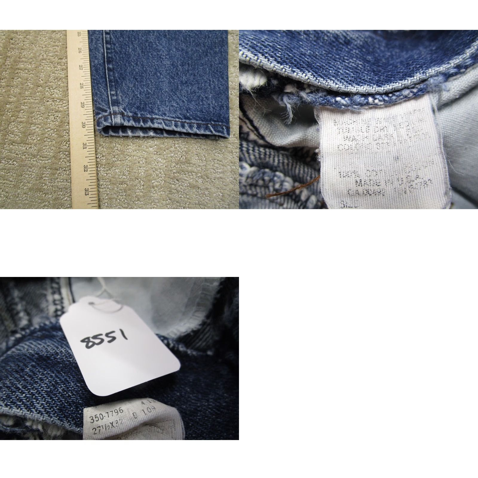 Lee VINTAGE Lee Jeans Women 27 Blue High Rise Pleated Tapered 5-Pocket Denim Jeans Women Blue 90s Retro USA Mens Size 27" / US 4 / IT 40 - 8 Thumbnail
