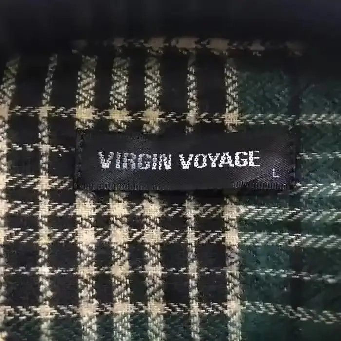 Vintage Virgin Voyage Plaid Tartan Flannel Shirt Size US L / EU 52-54 / 3 - 4 Thumbnail