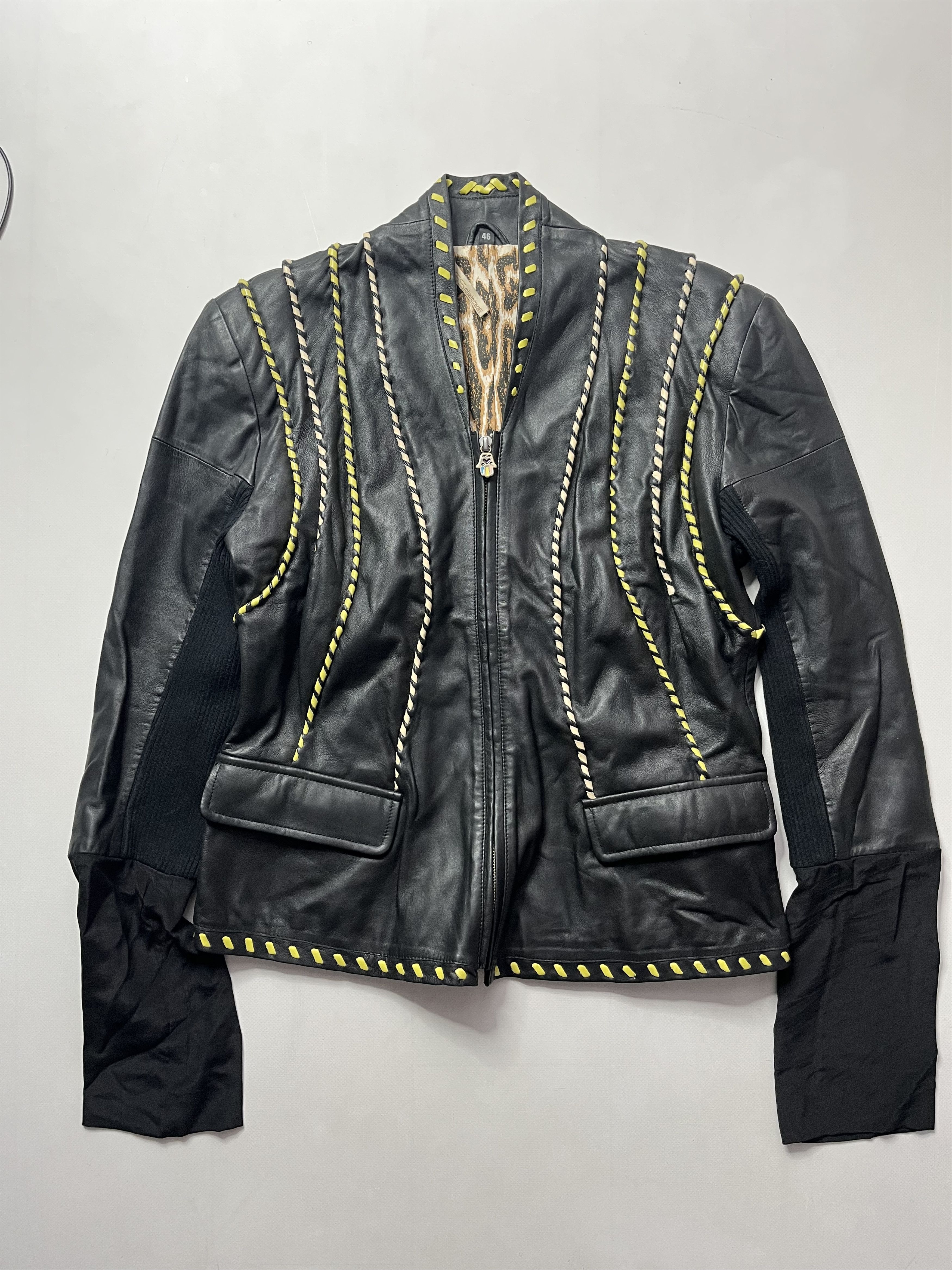 Roberto Cavalli Roberto Cavalli leather jacket Size L / US 10 / IT 46 - 4 Thumbnail