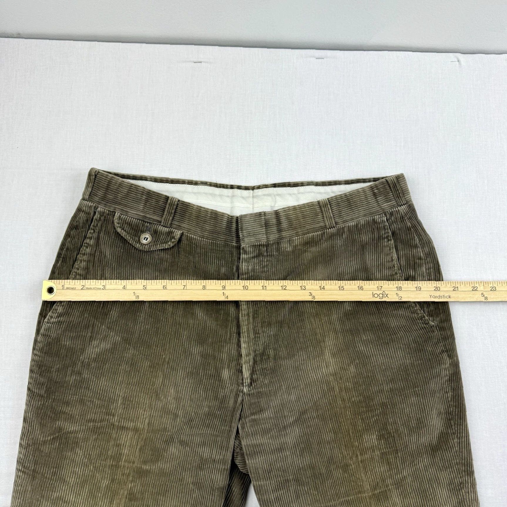 Berle VINTAGE Berle Pants Corduroy Tailored Green 1970s 33x27 Mens Size US 33 - 7 Thumbnail