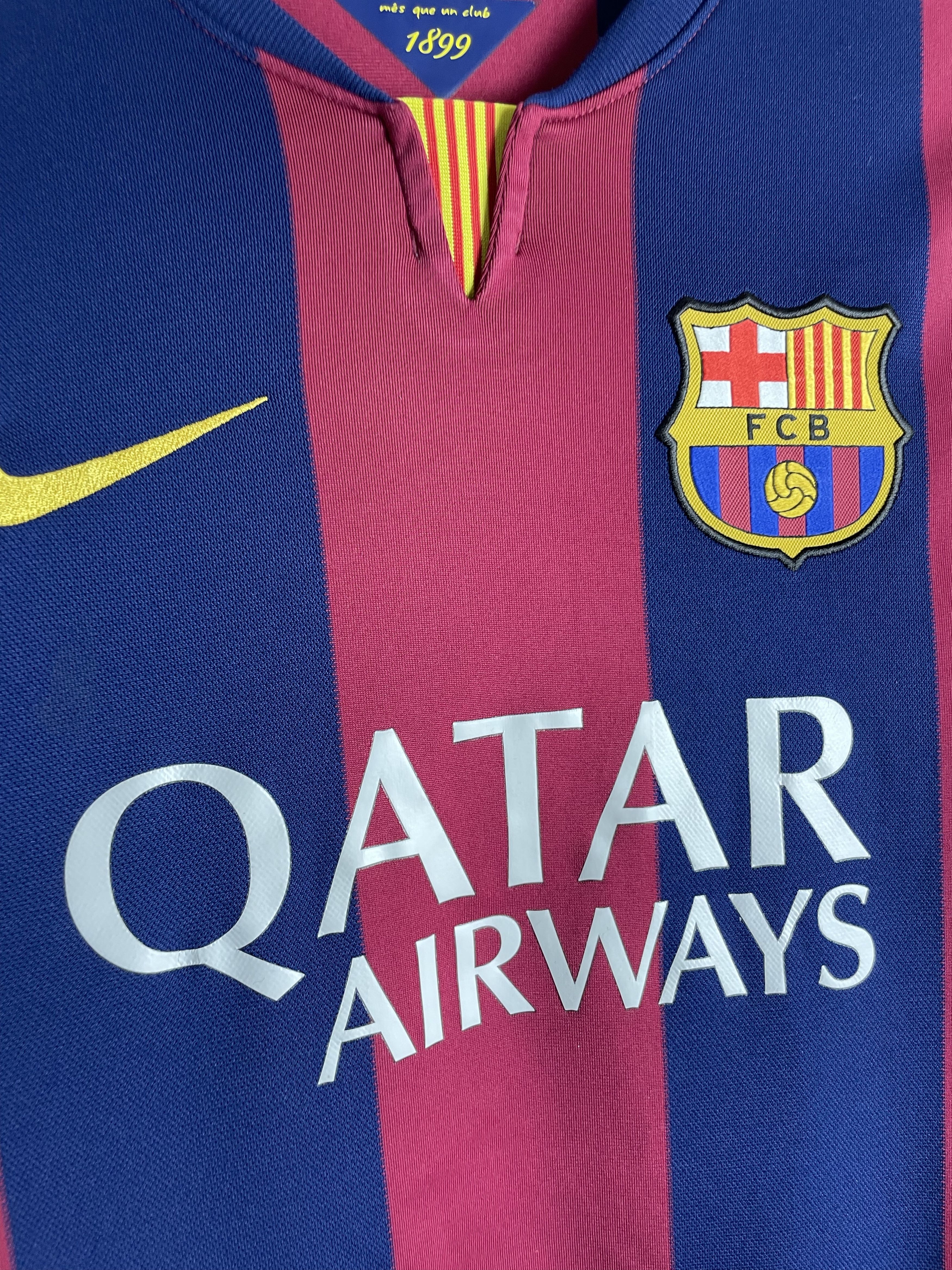 Nike BARCELONA 2014 HOME SUAREZ FOOTBALL SHIRT SOCCER JERSEY Size US M / EU 48-50 / 2 - 5 Thumbnail