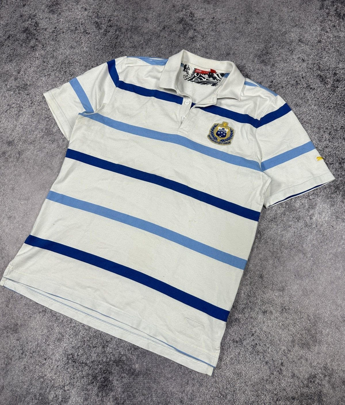 Puma × Vintage Vintage Puma Samoa Rugby Polos Streetwear Rare Casual VTg L Size US L / EU 52-54 / 3 - 1 Thumbnail
