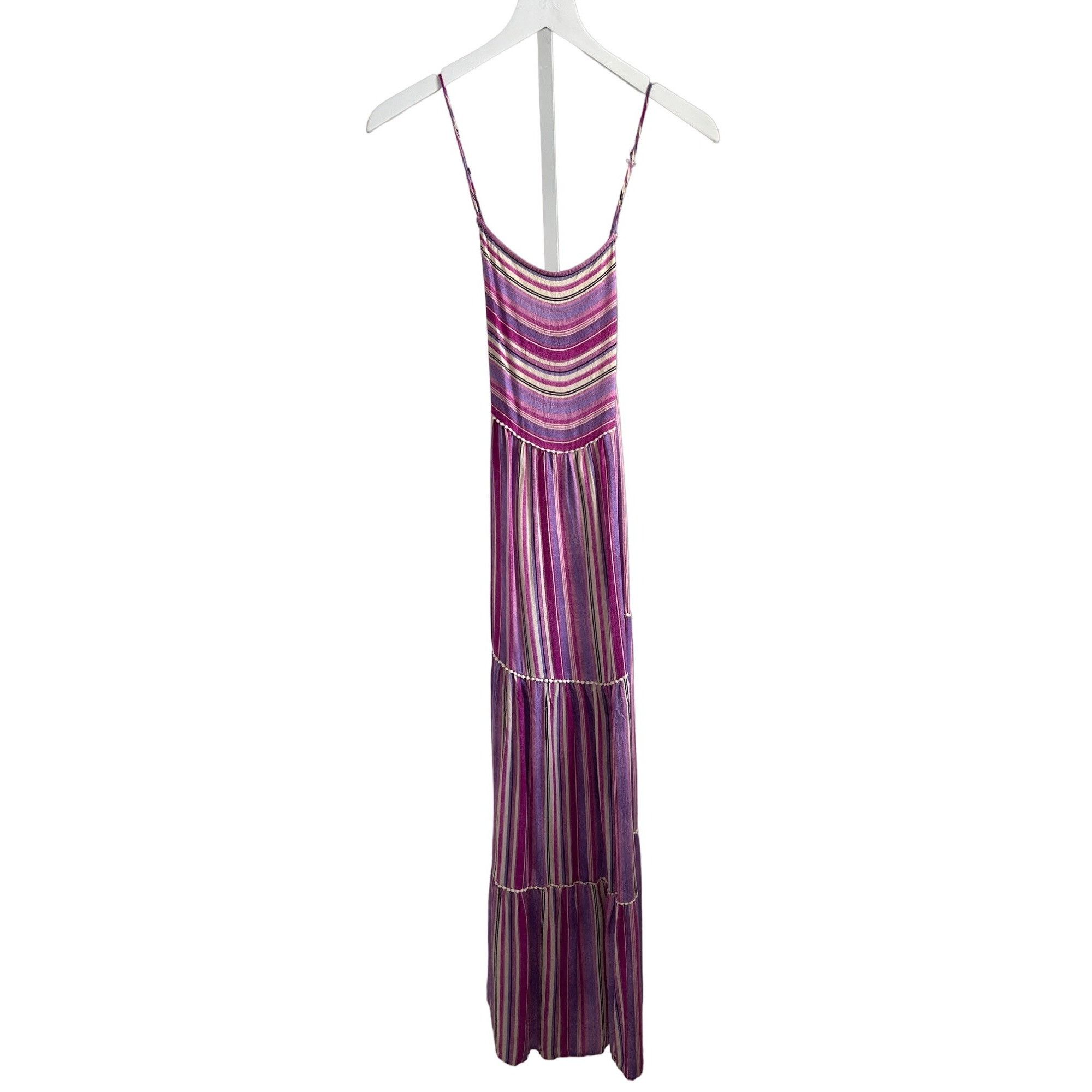 Anthropologie Anthropologie Striped Pink Maxi Dress Cover-Up Size S / US 4 / IT 40 - 5 Thumbnail