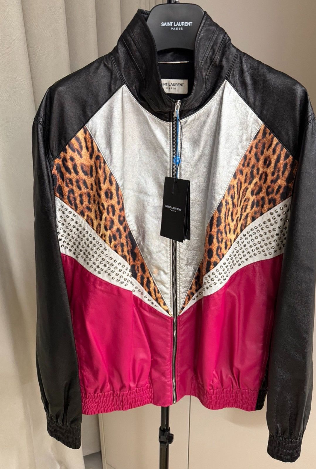 Saint Laurent Paris Saint Laurent 2016SS Runway Leopard Crystal Jacket Size US M / EU 48-50 / 2 - 1 Thumbnail