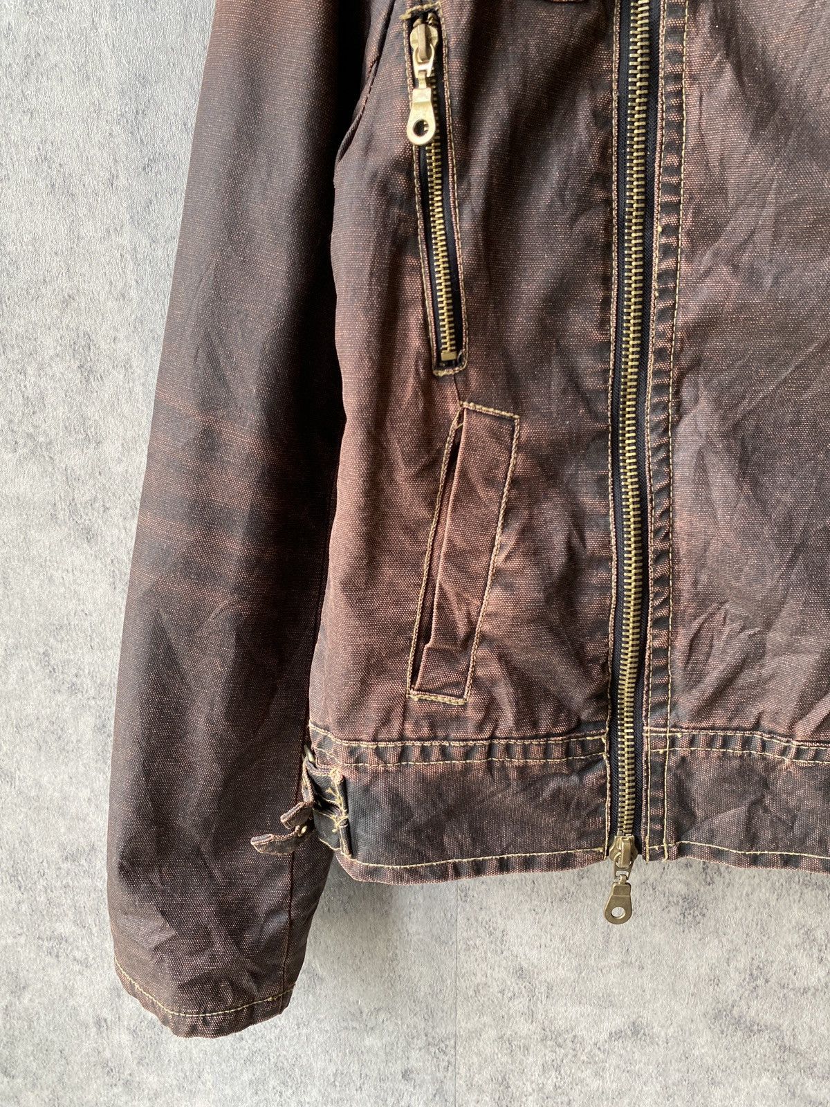 Japanese Brand Icom Japan By Ttu Waxed Biker Jacket Size US M / EU 48-50 / 2 - 5 Thumbnail