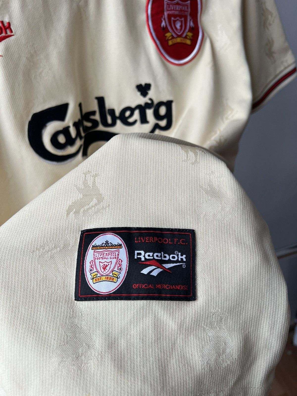 Reebok 1996/97 LIVERPOOL #9 FOWLER AWAY SOCCER JERSEY FOOTBALLSHIRT Size US M / EU 48-50 / 2 - 13 Thumbnail