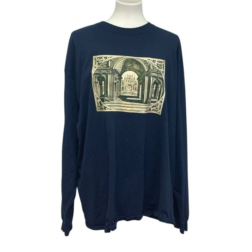 Gildan Hand Printed Mens 2X Upcycled Architecture Columns Tee Shirt Size US XXL / EU 58 / 5 - 1 Thumbnail