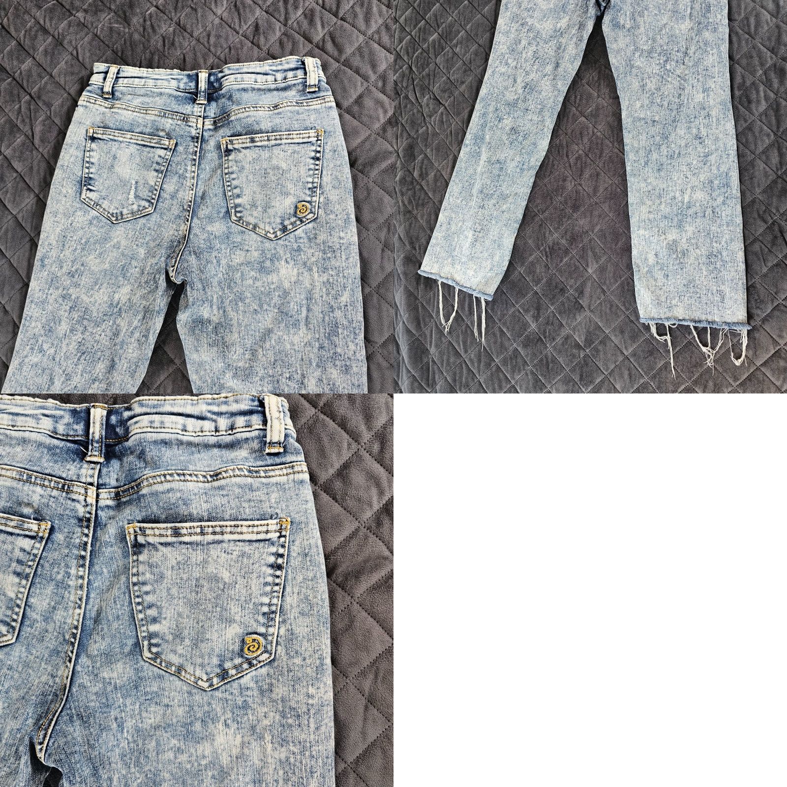 Vintage Indigo Rein Jeans Juniors 3 Blue Capri Cut Off Cropped Light Wash Distressed Size 26" / US 2 / IT 38 - 8 Thumbnail