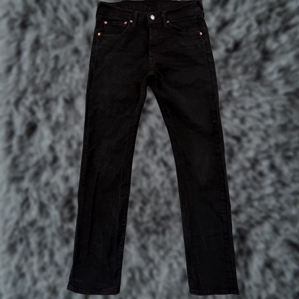 Levi's Levi's 501 Jeans Mens 31x34 Black Straight Fit Button Fly Denim Outdoor Cowboy Size US 31 - 1 Thumbnail